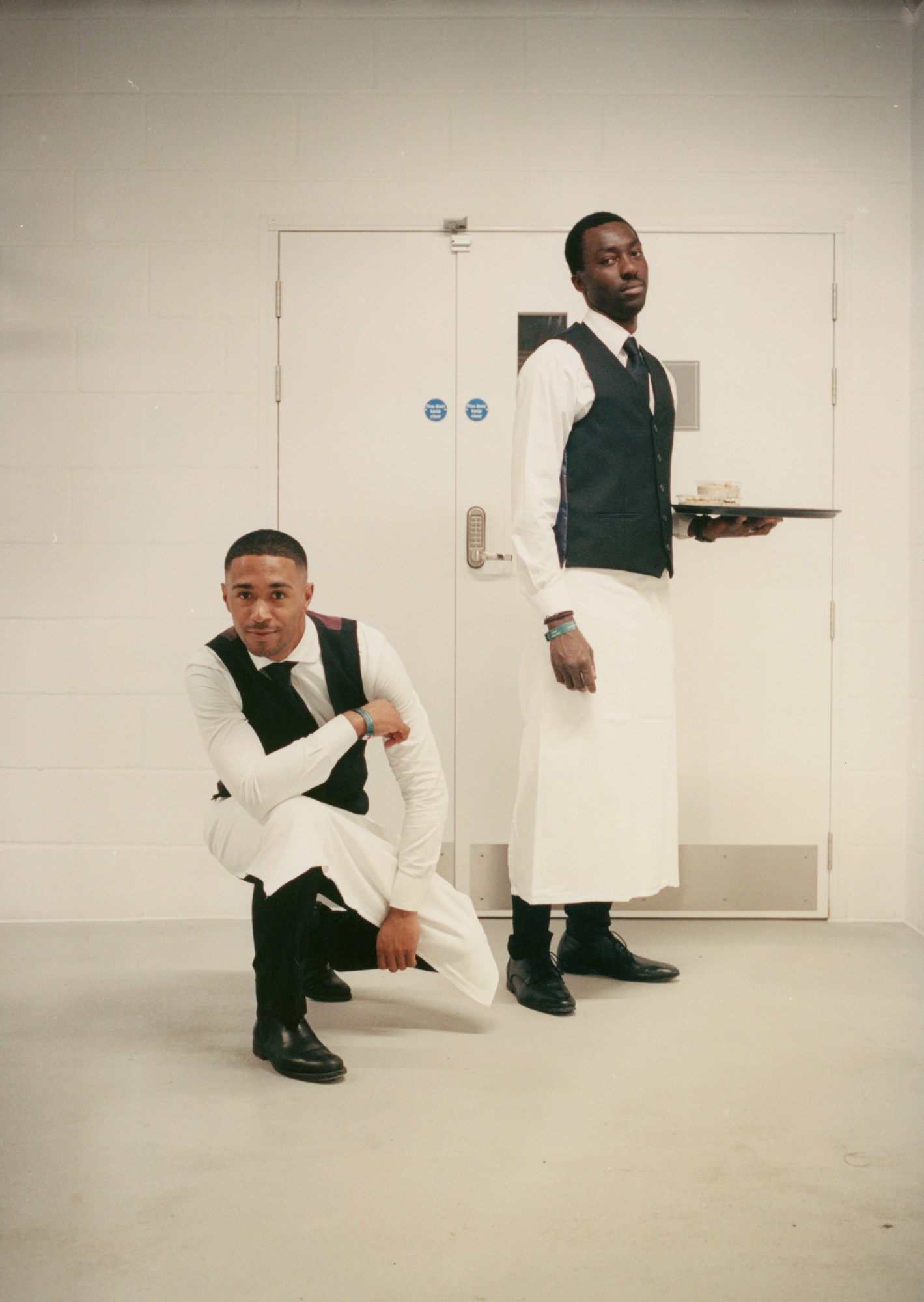 Emmanuel and Cleef, Waiters at London Fashion Week