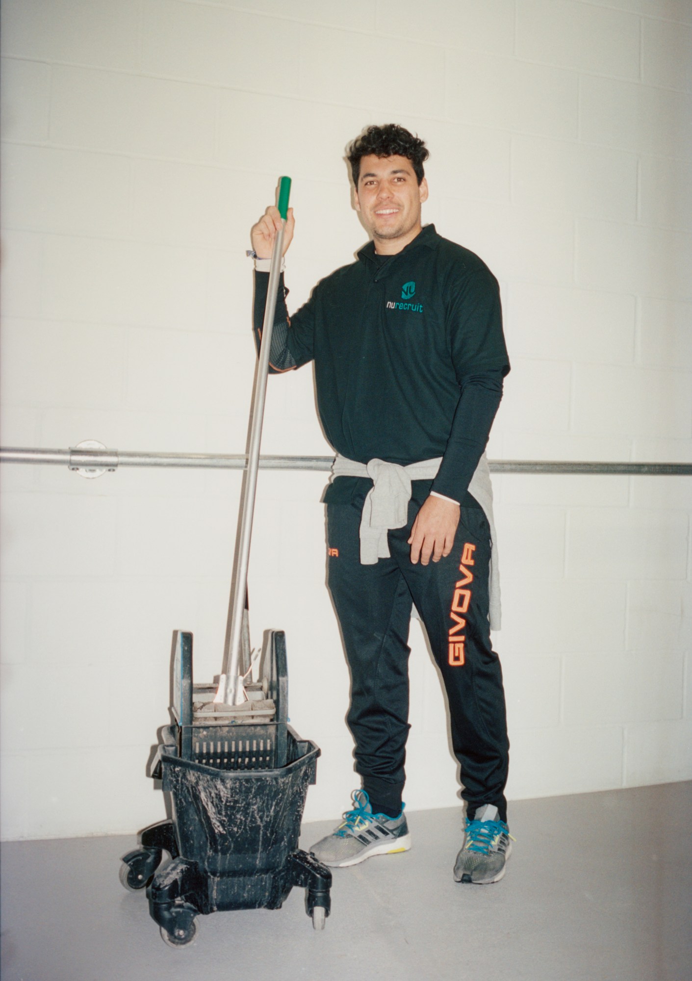 Luciano, a cleaner at London Fashion Week
