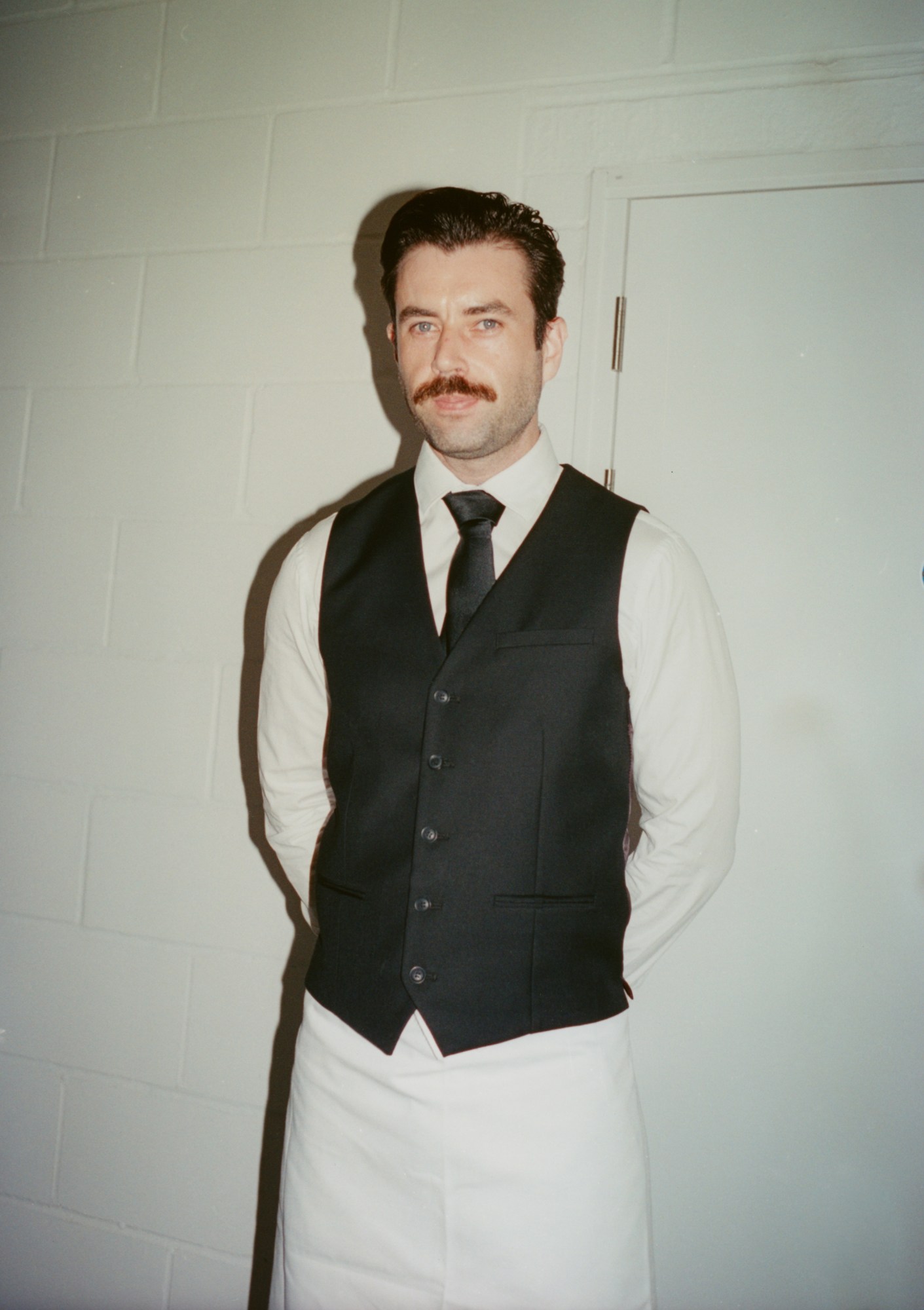 David Kelly, waiter at London Fashion Week