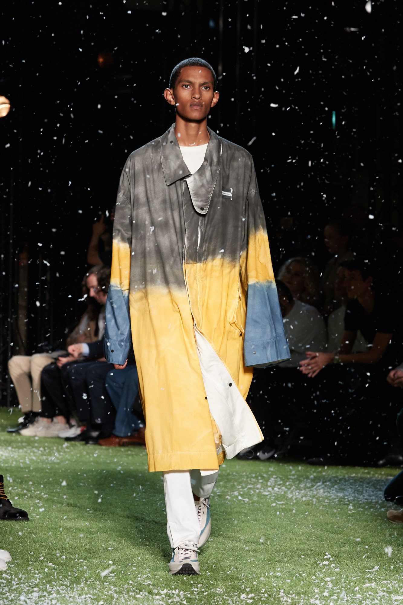 Model on catwalk for Virgil Abloh's OFF-WHITE spring/summer 19 show