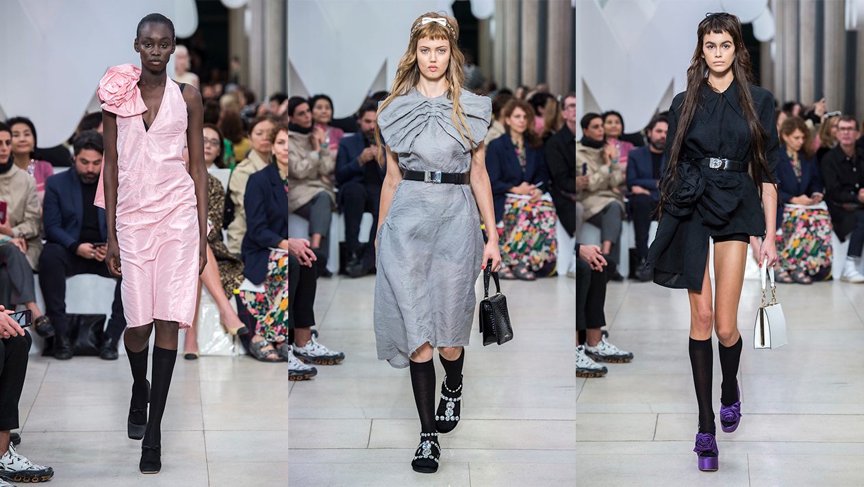 miuccia prada deconstructs beauty at miu miu