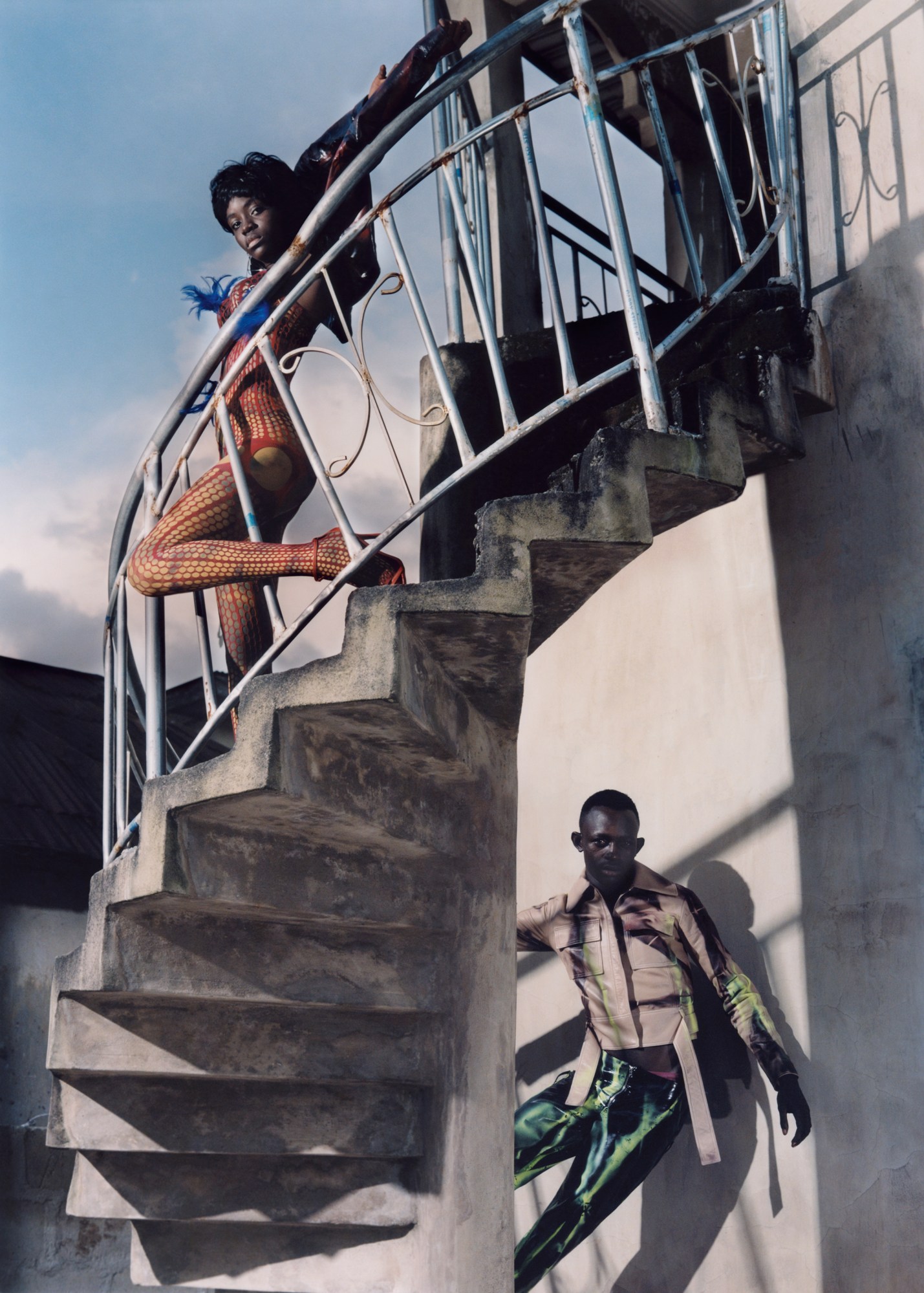 models wearing mowalola shot b joyce sze in nigeria