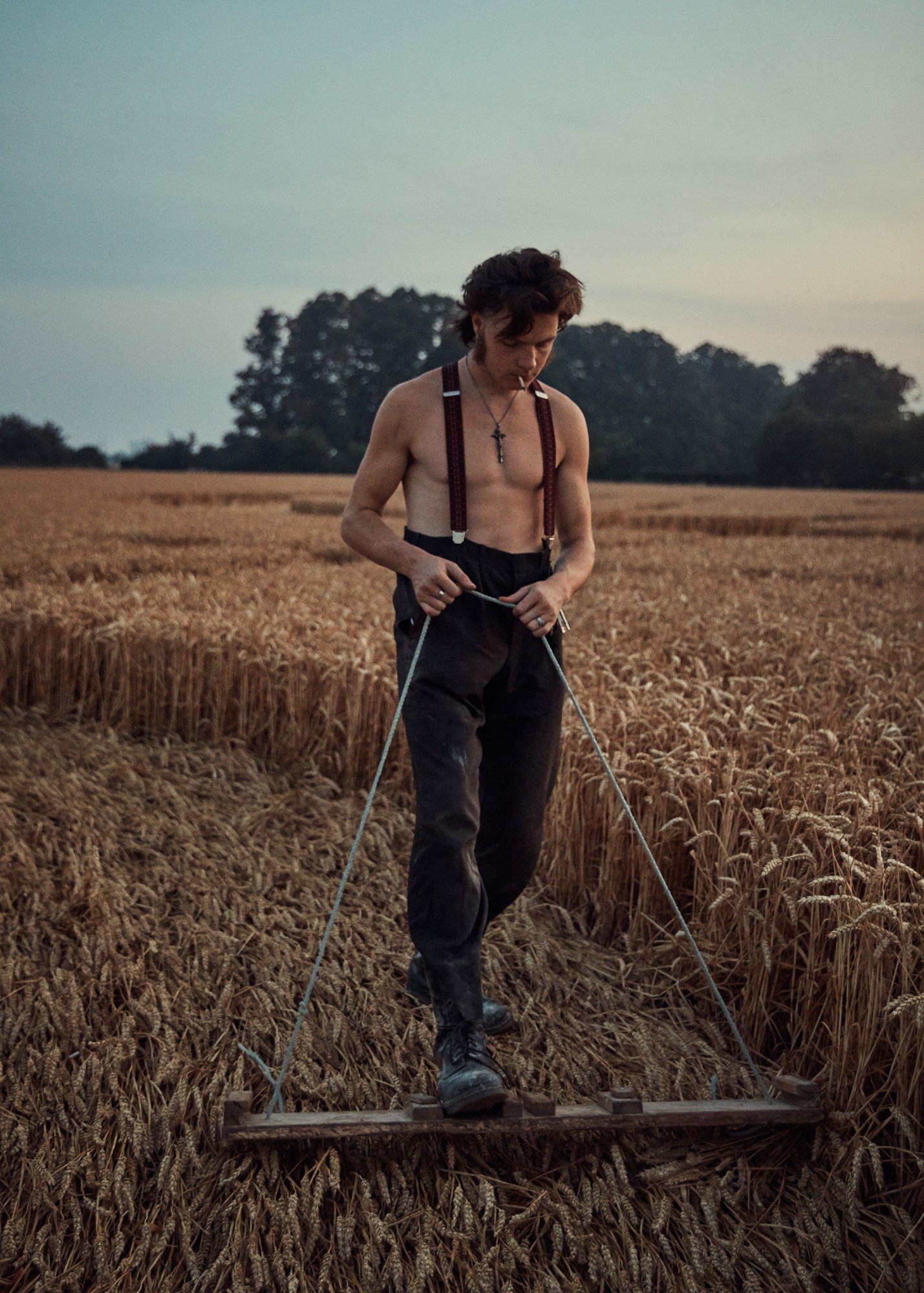 Young man working on a farm in Norfolk