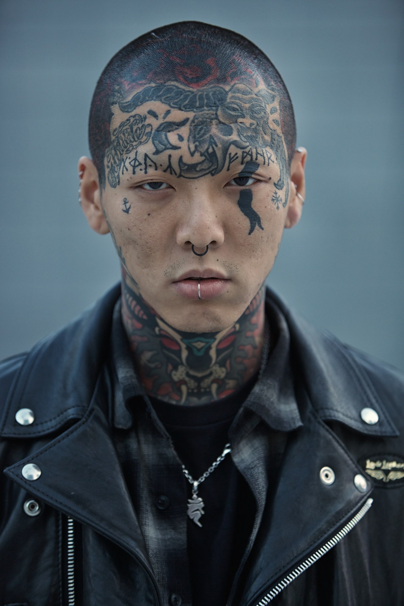 Face-tattooed Korean model Marley Hong