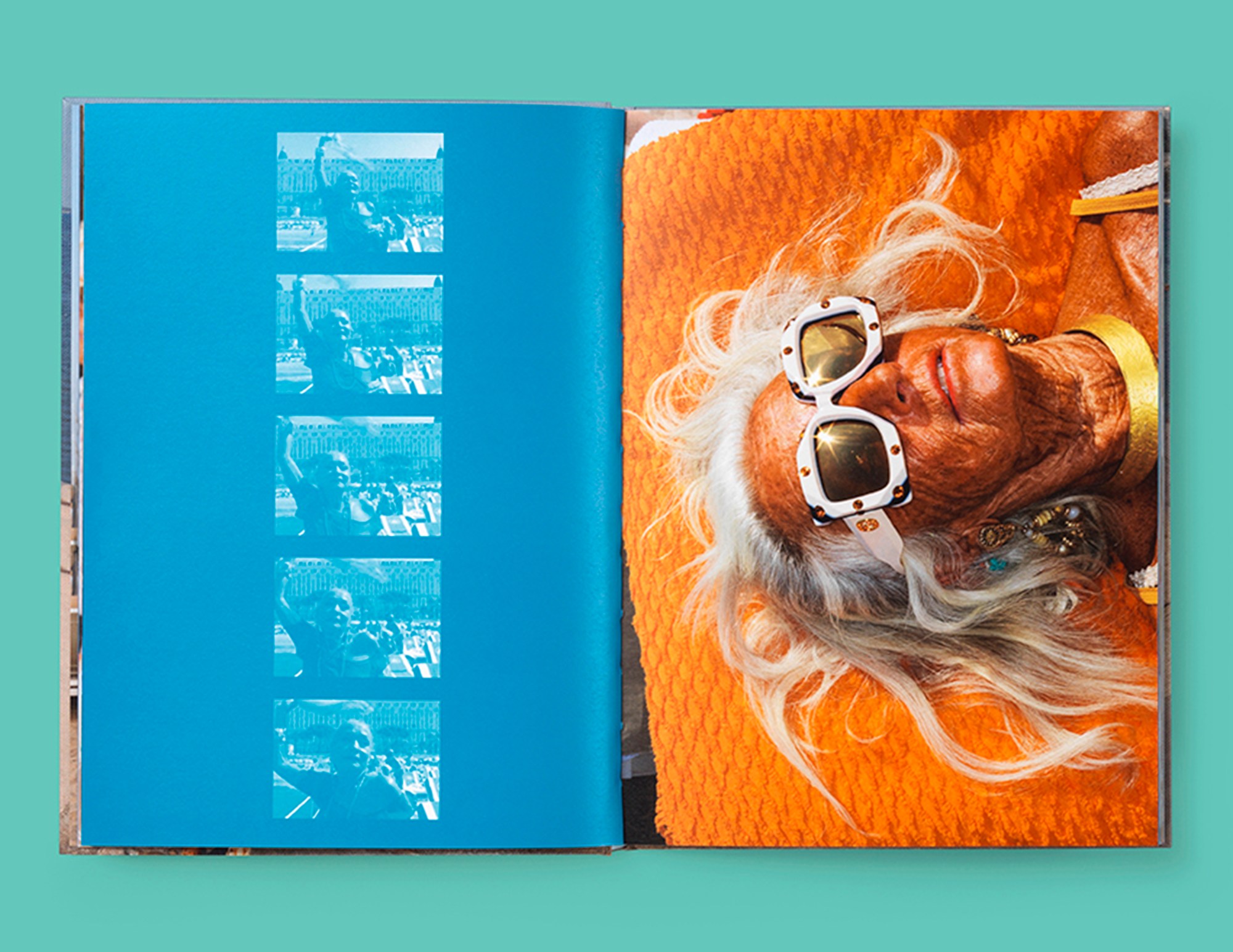 A spread from the new Gucci book, photographed by Martin Parr in Cannes