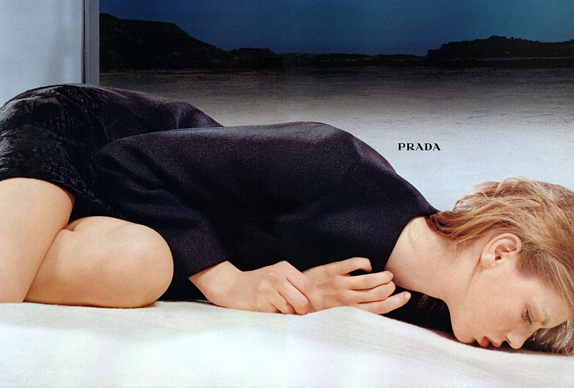 Photography Norbert Schoerner. Prada autumn/winter 98 campaign, Angela Lindvall.