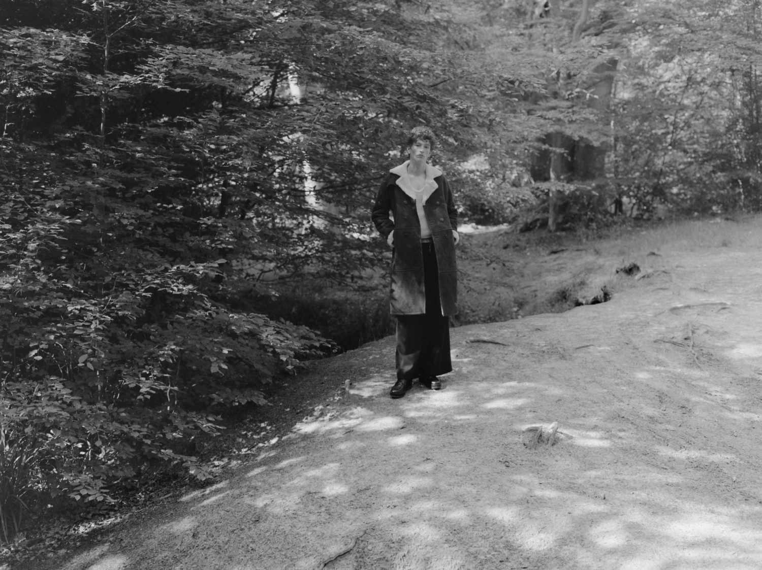 yann faucher photographs a model in the woods