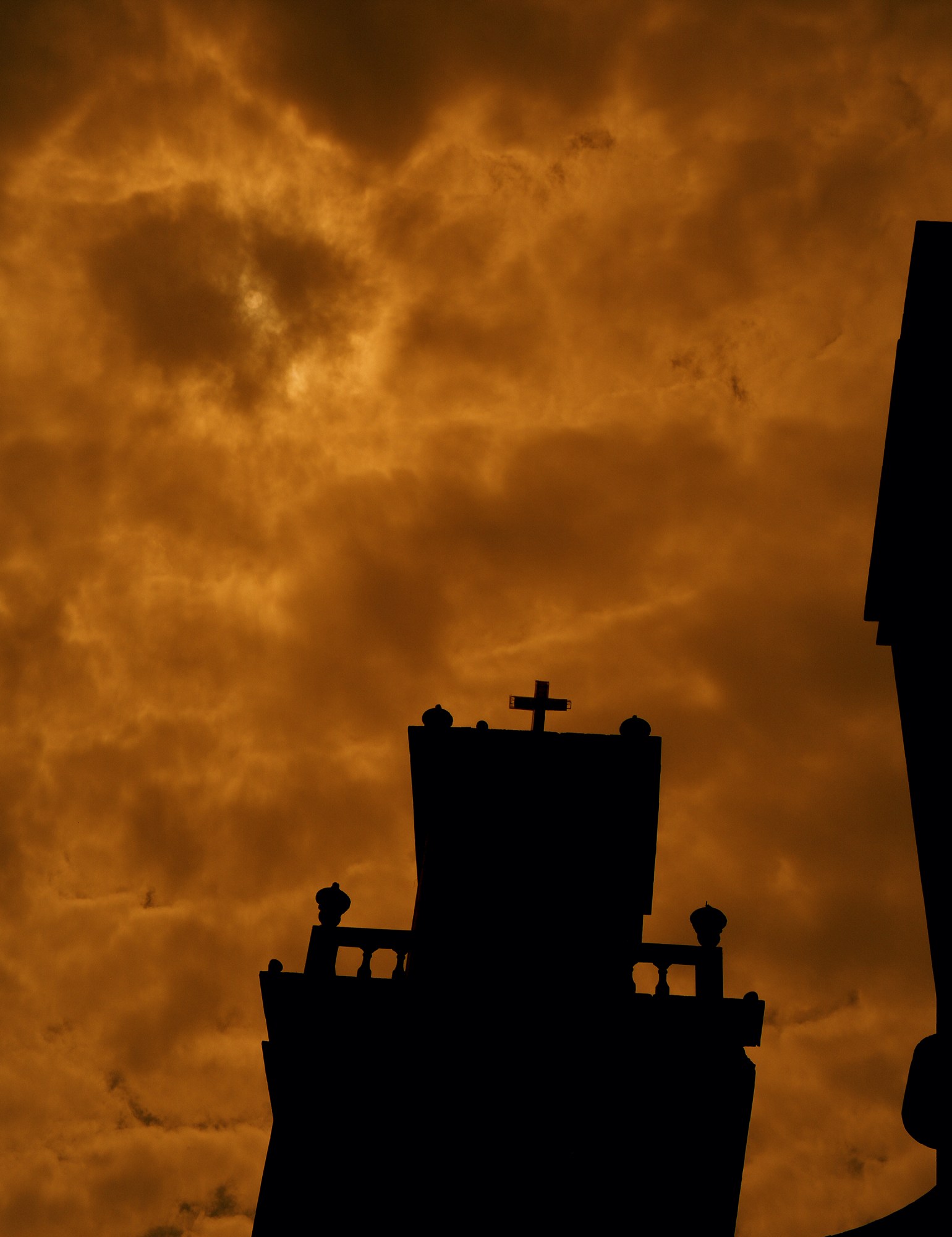 zachary chick photographs a church tower