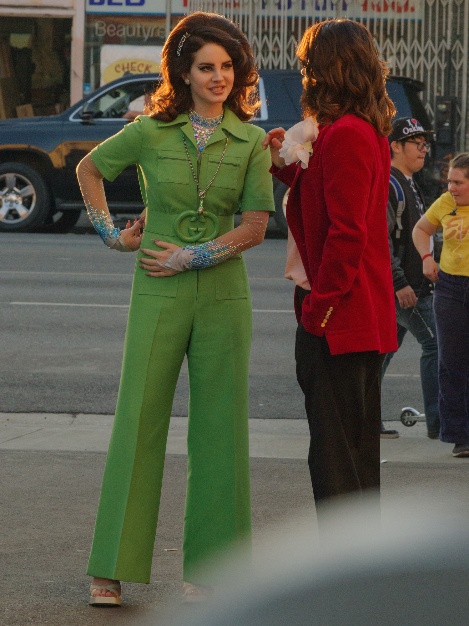 Lana del Rey and Jared Leto on location.