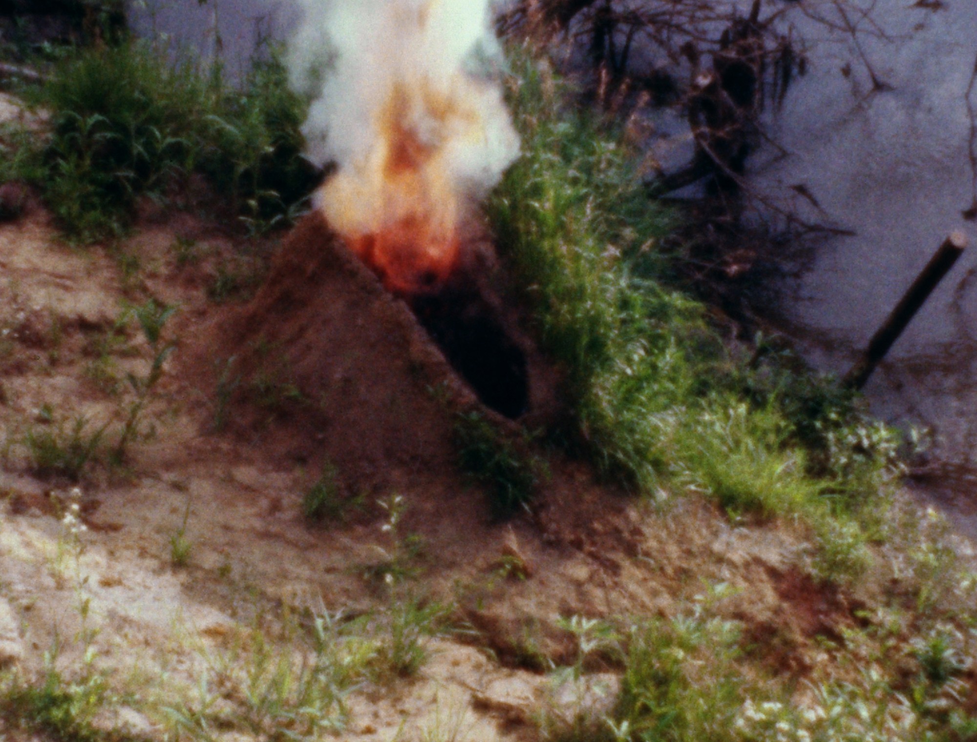 Ana Mendieta, Volcán, 1979. Super-8mm film transferred to high-definition digital media, color, silent. Edition of 8 with 3APs. The Estate of Ana Mendieta Collection, LLC, Courtesy Galerie Lelong & Co.