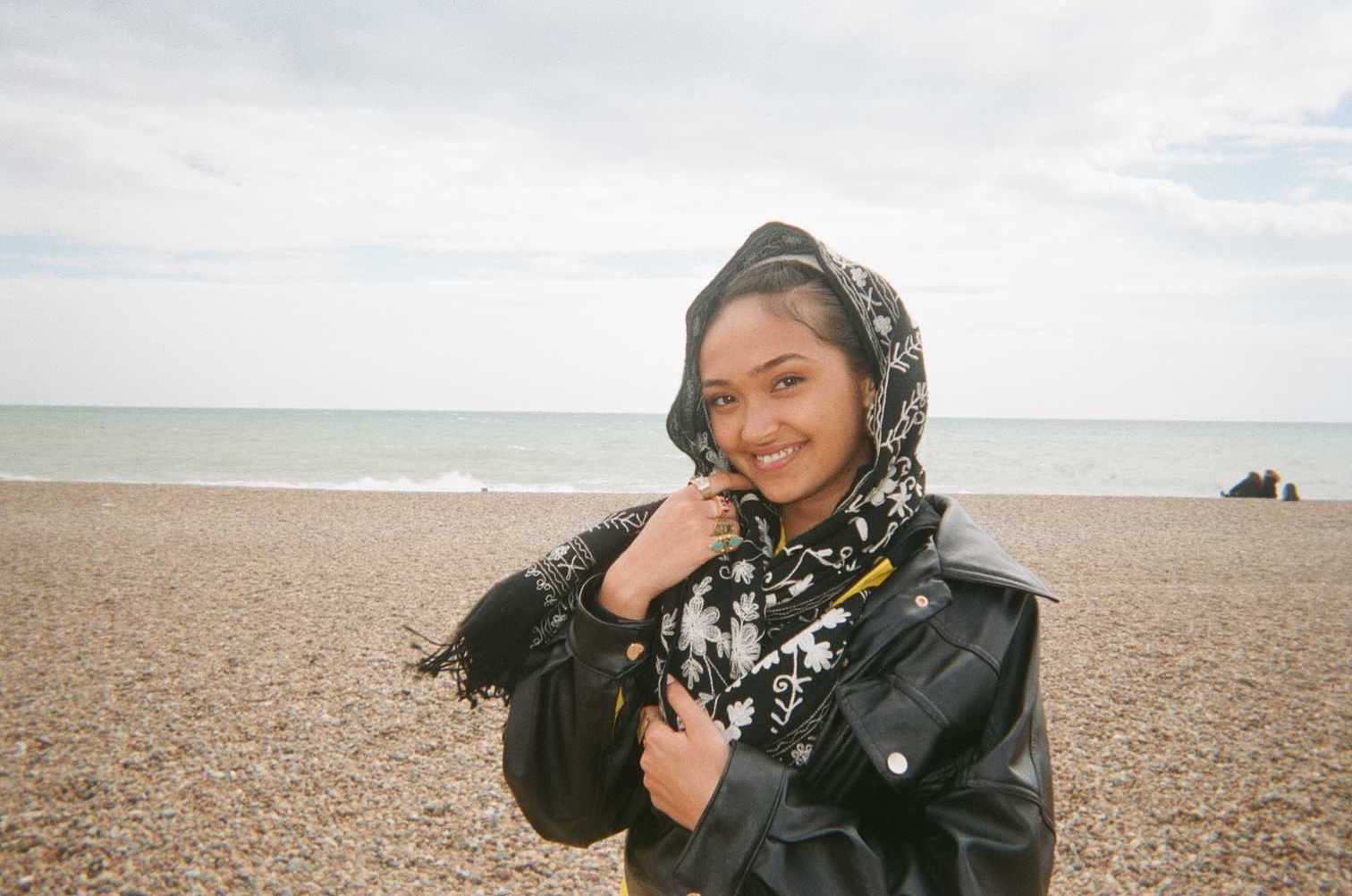 Joy Crookes on Brighton Beach for i-D