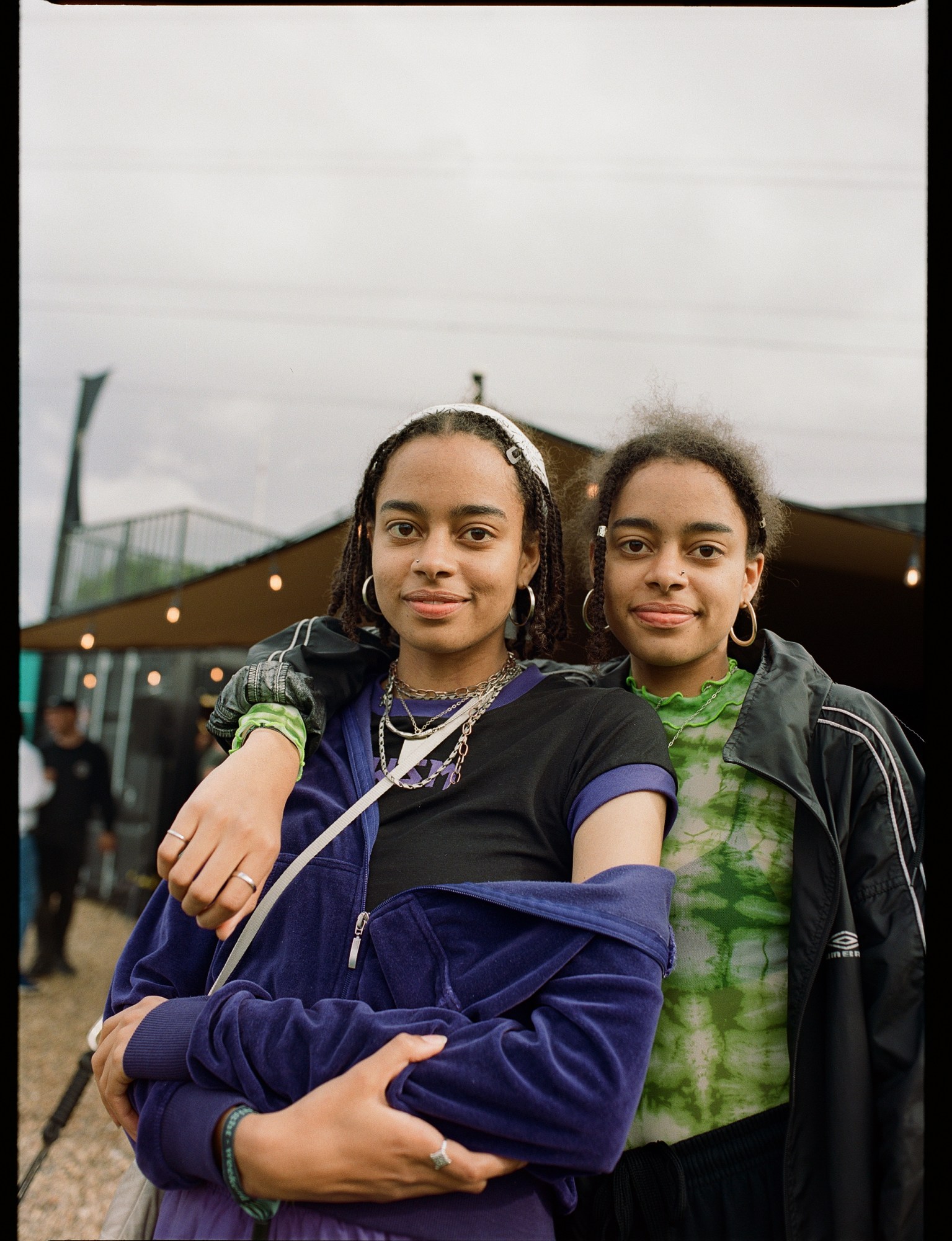 Twins Rebecca and Naomi at Field Day for i-D