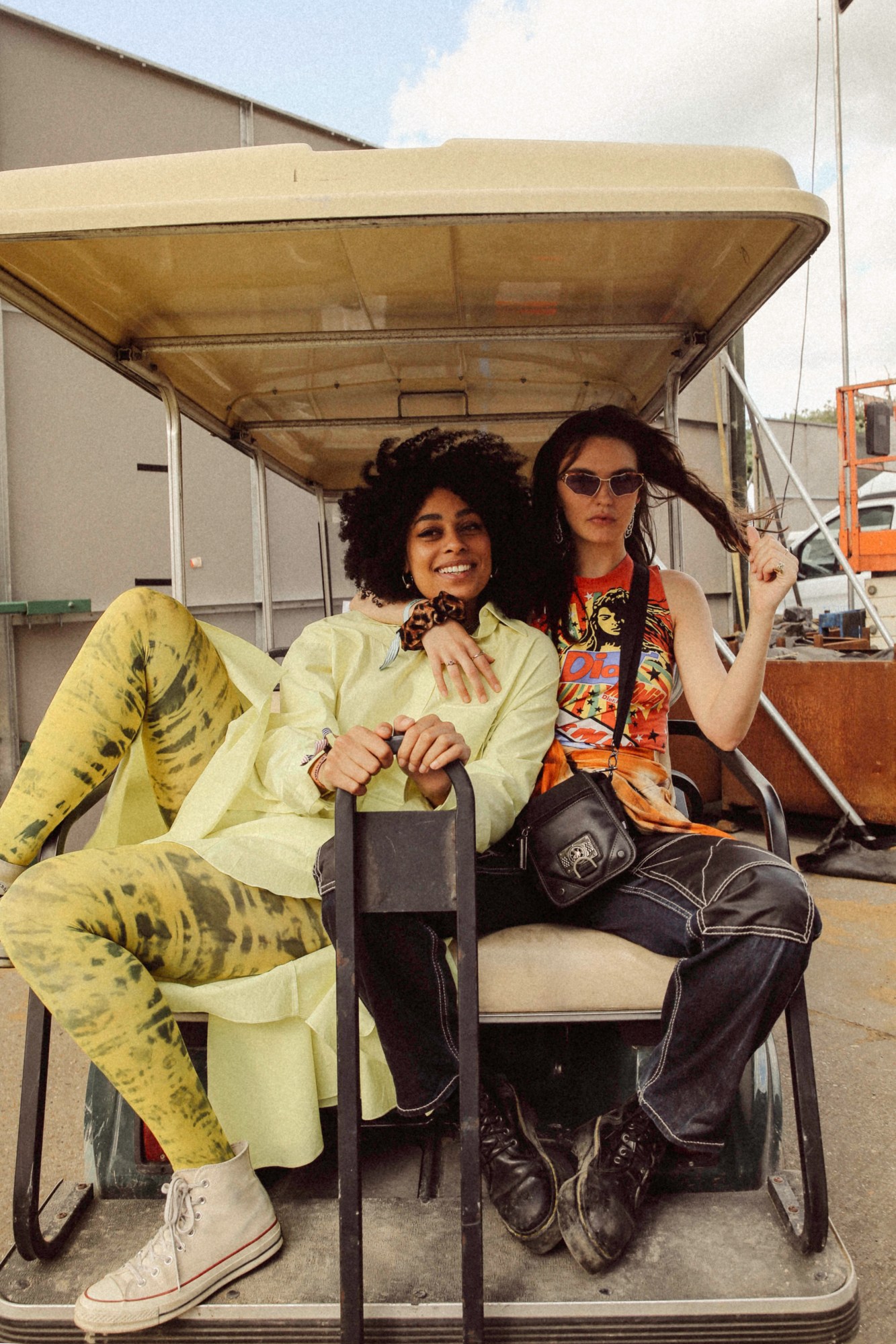 Celeste and Holly Milman backstage at Field Day 2019 for i-D