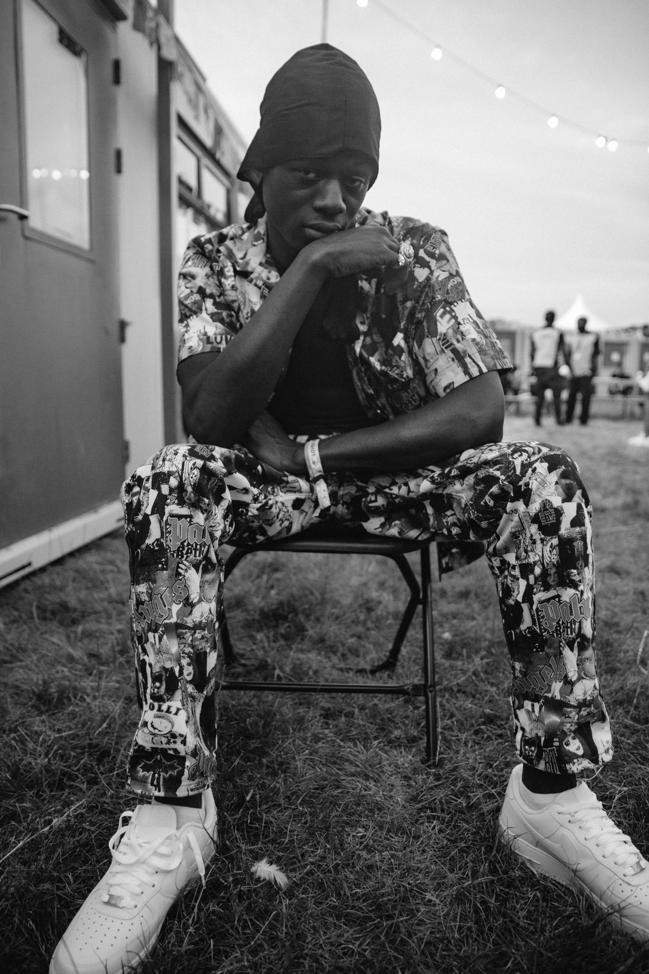 J Hus backstage Lovebox 2019