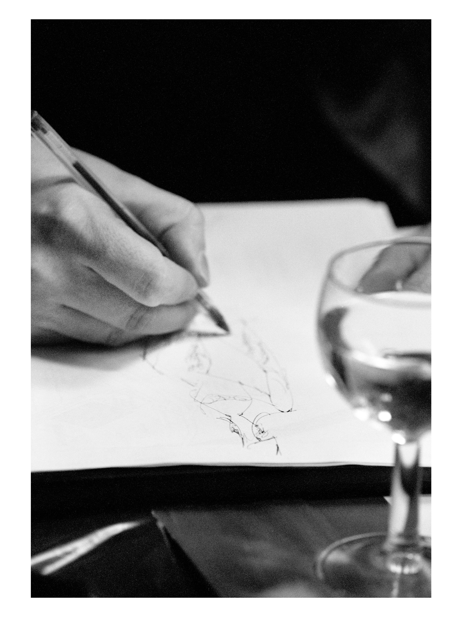 Alexander McQueen sketching