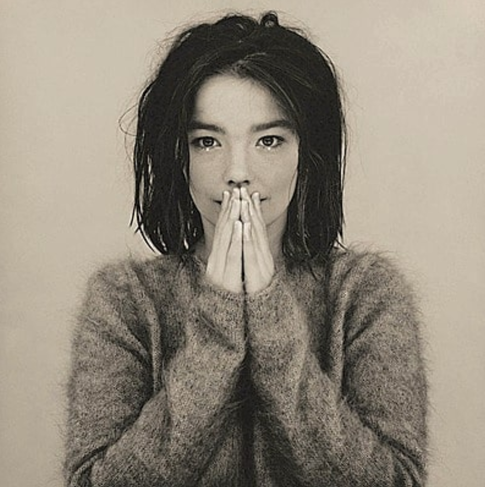 bjork on the cover of her album Debut