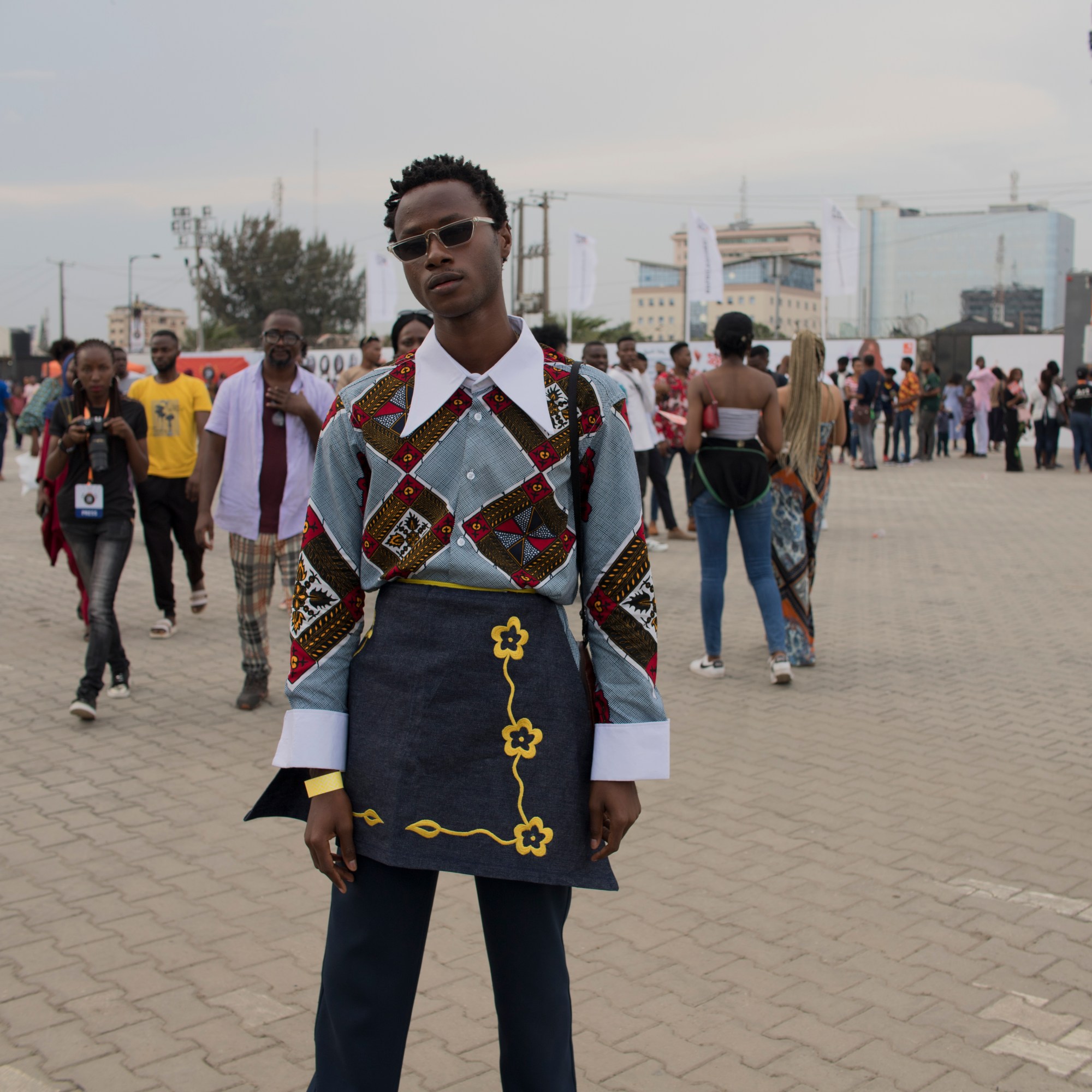 a photograph of lagos street style