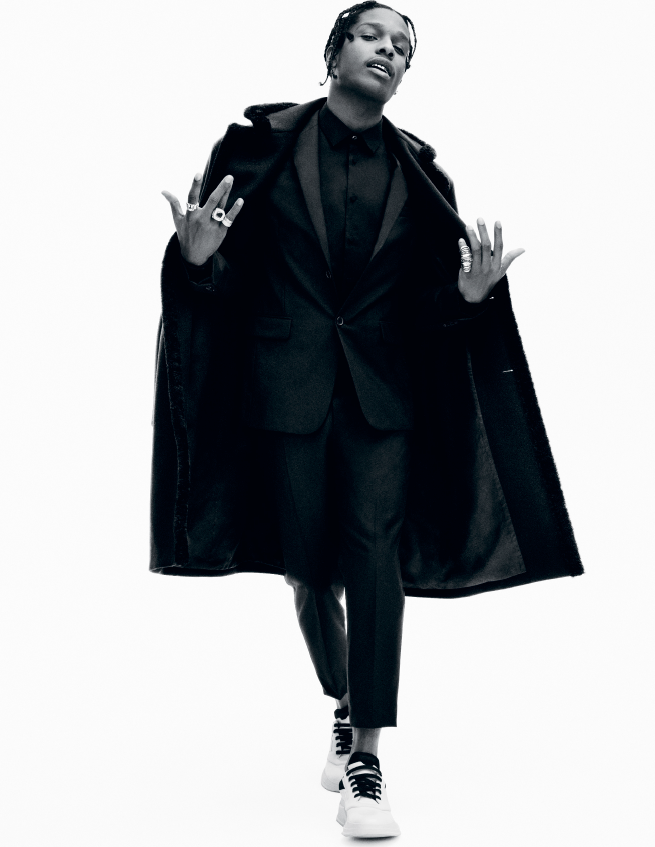 A$AP ROCKY Full Length White Background in i-D 2014