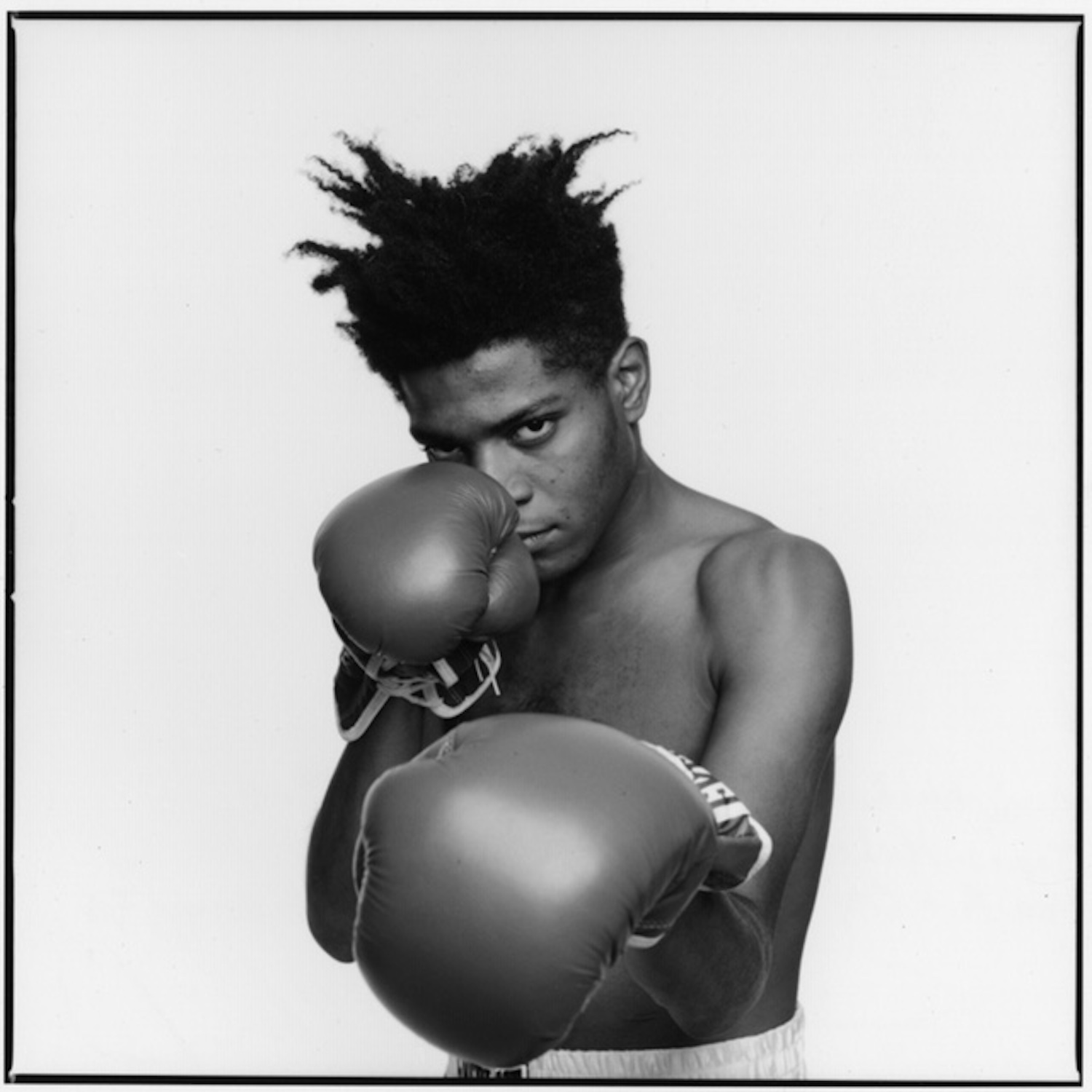 Image of Jean-Michel Basquiat in Everlast Boxing Gear by Michael Halsbland