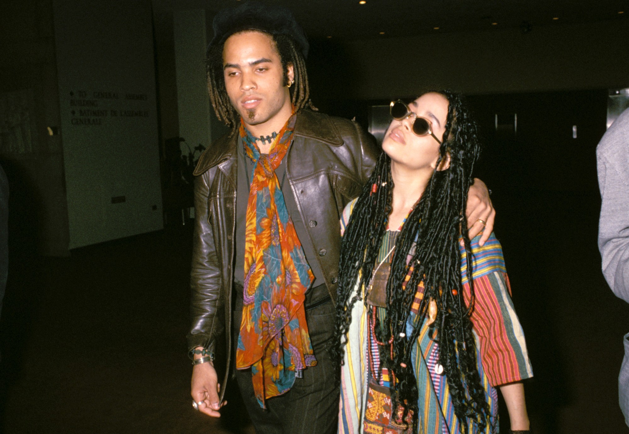 Lenny Kravitz and Lisa Bonet in New York City in 1987