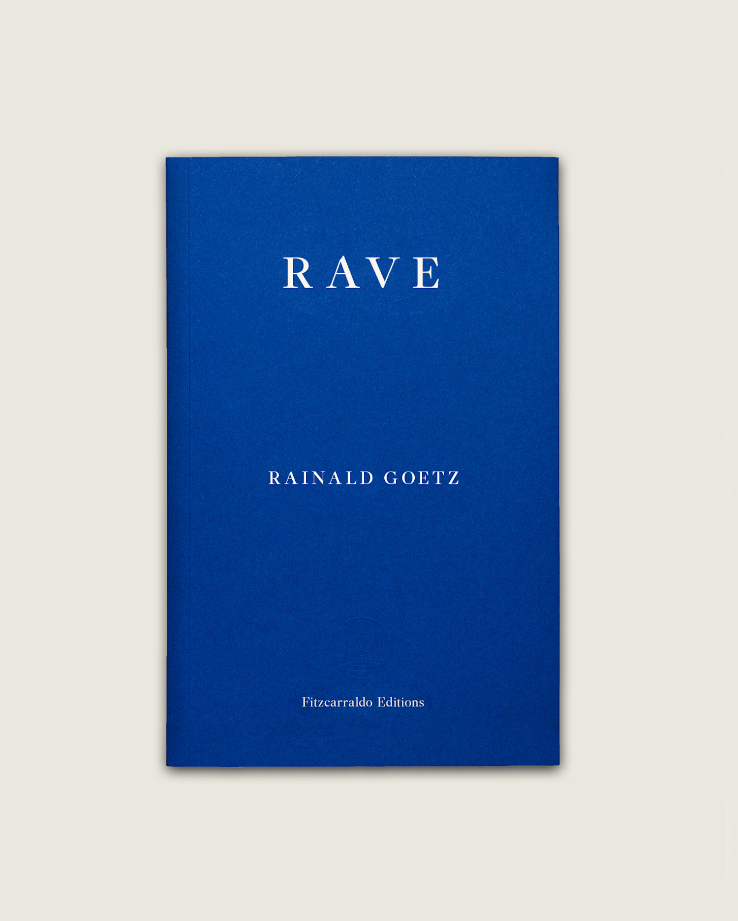 Cover of Rainald Goetz' Rave