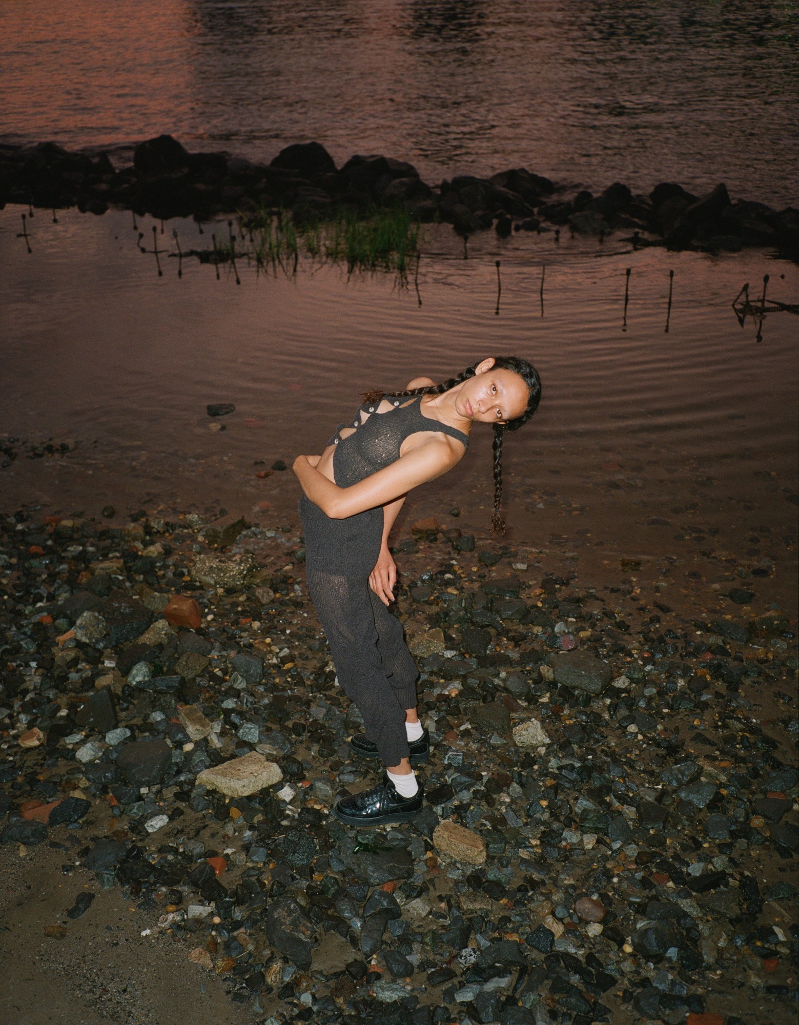 model on pebble beach by shawna ferreiras