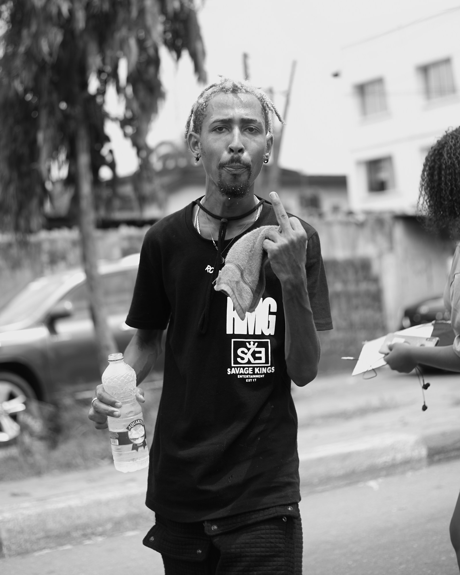 Protester at anti-SARS protest in Lagos