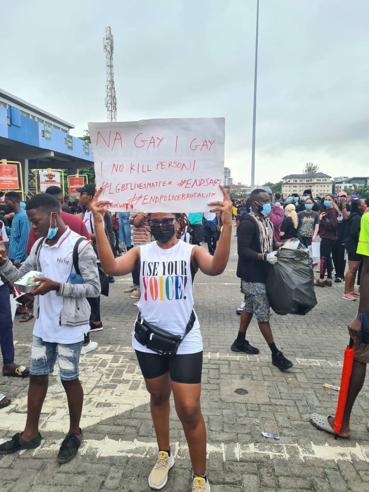 A Queer Nigerian activist at the #EndSARS protest