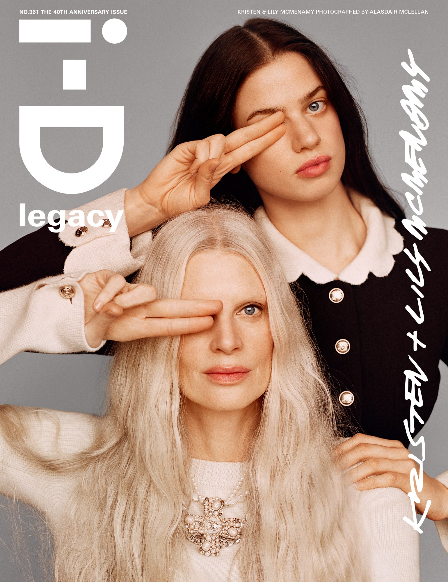 Kristen & Lily McMenamy shot by Alasdair McLellan for the cover of i-D #361