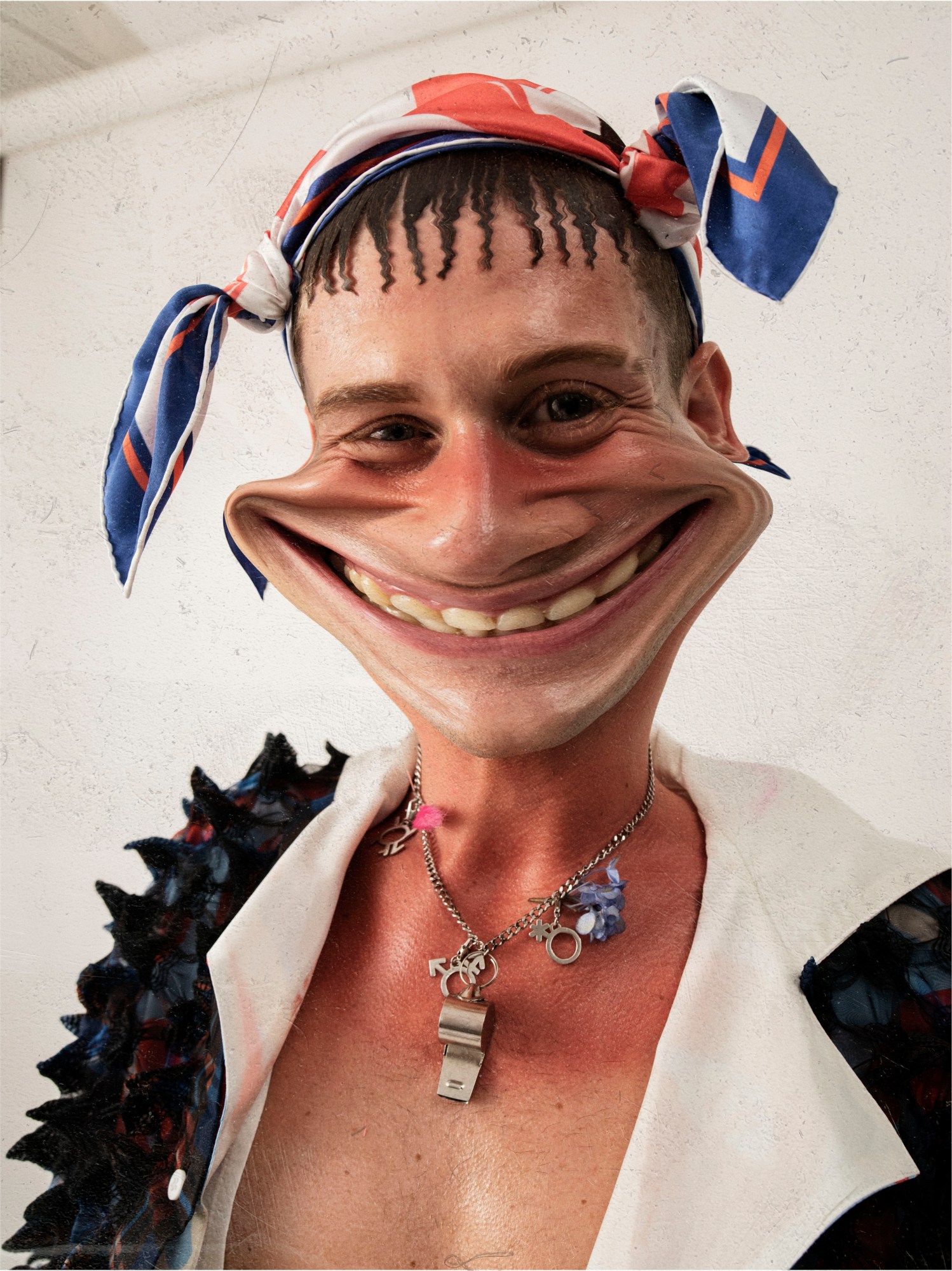 A model in Charles Jeffrey Loverboy SS21 zine 'The Healing' shot by Tim Walker