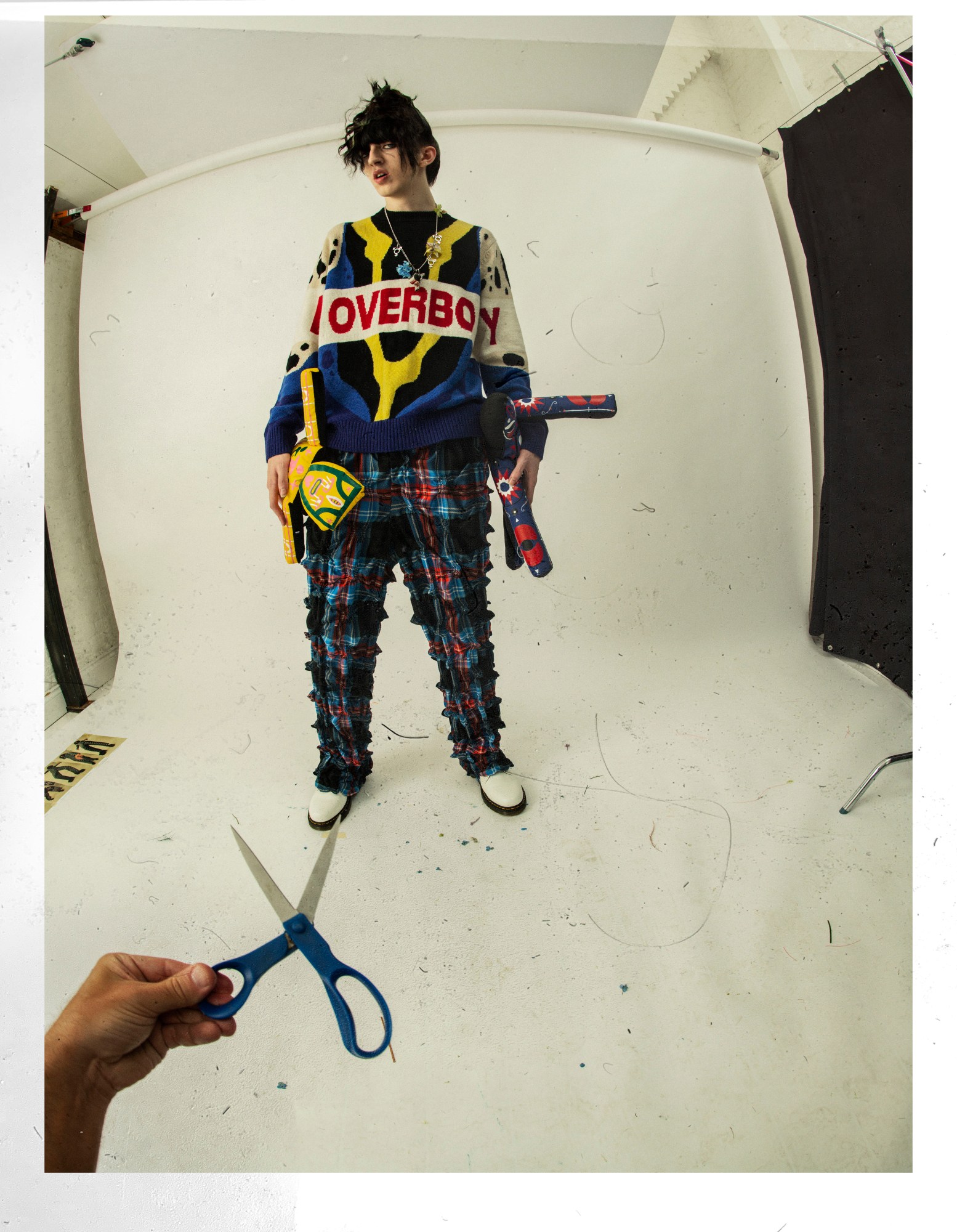 A model in Charles Jeffrey Loverboy SS21 zine 'The Healing' shot by Tim Walker