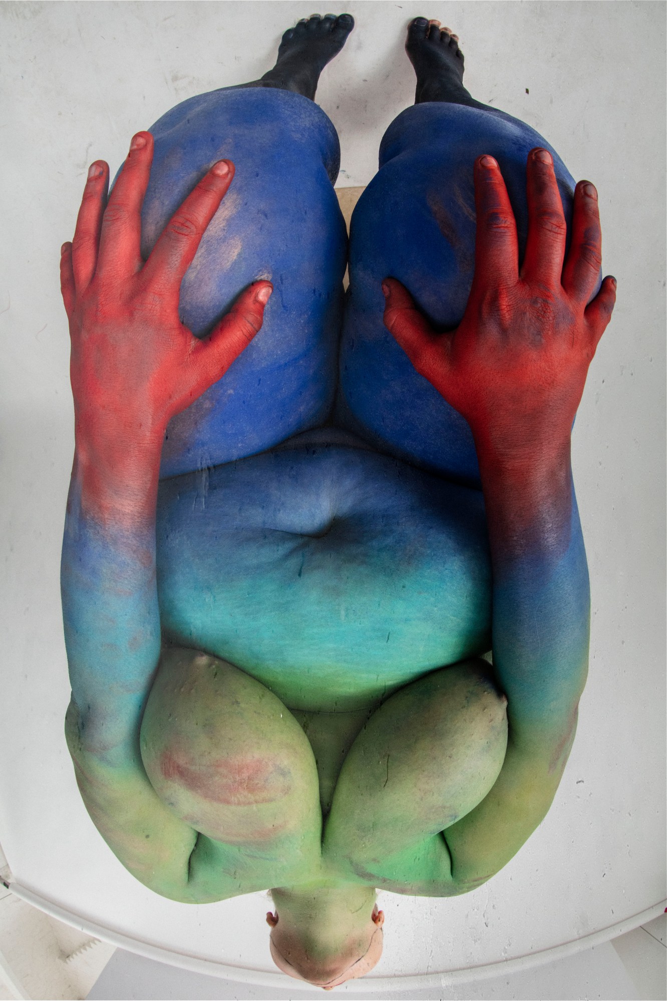 A model in Charles Jeffrey Loverboy SS21 zine 'The Healing' shot by Tim Walker