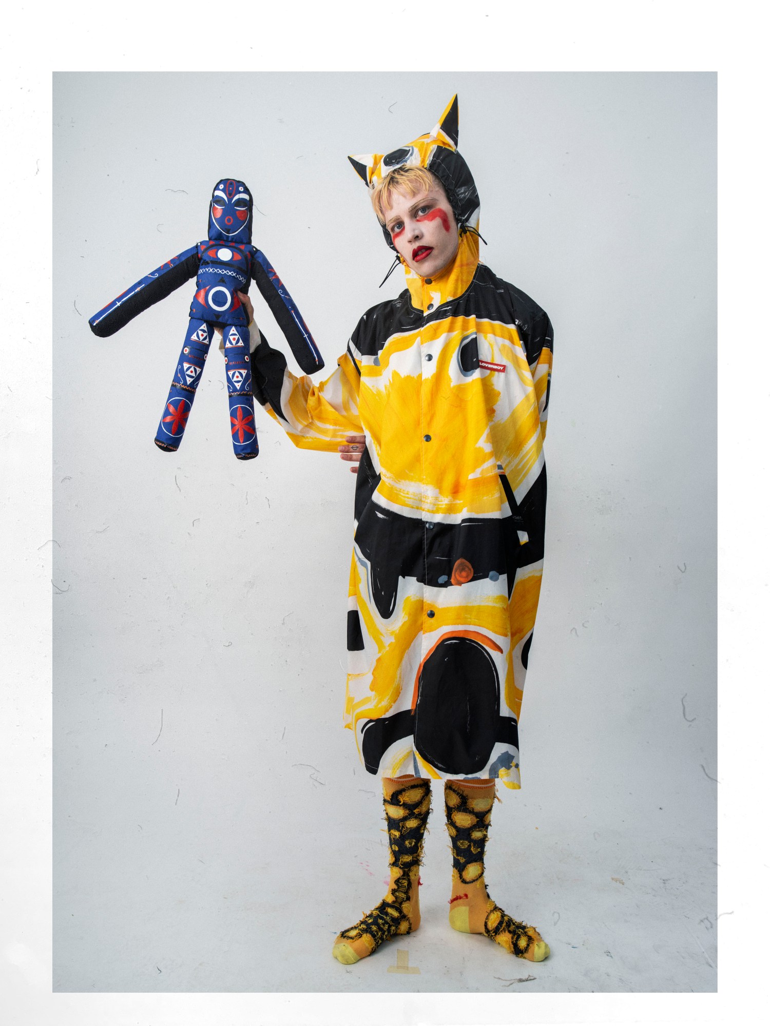 A model in Charles Jeffrey Loverboy SS21 zine 'The Healing' shot by Tim Walker