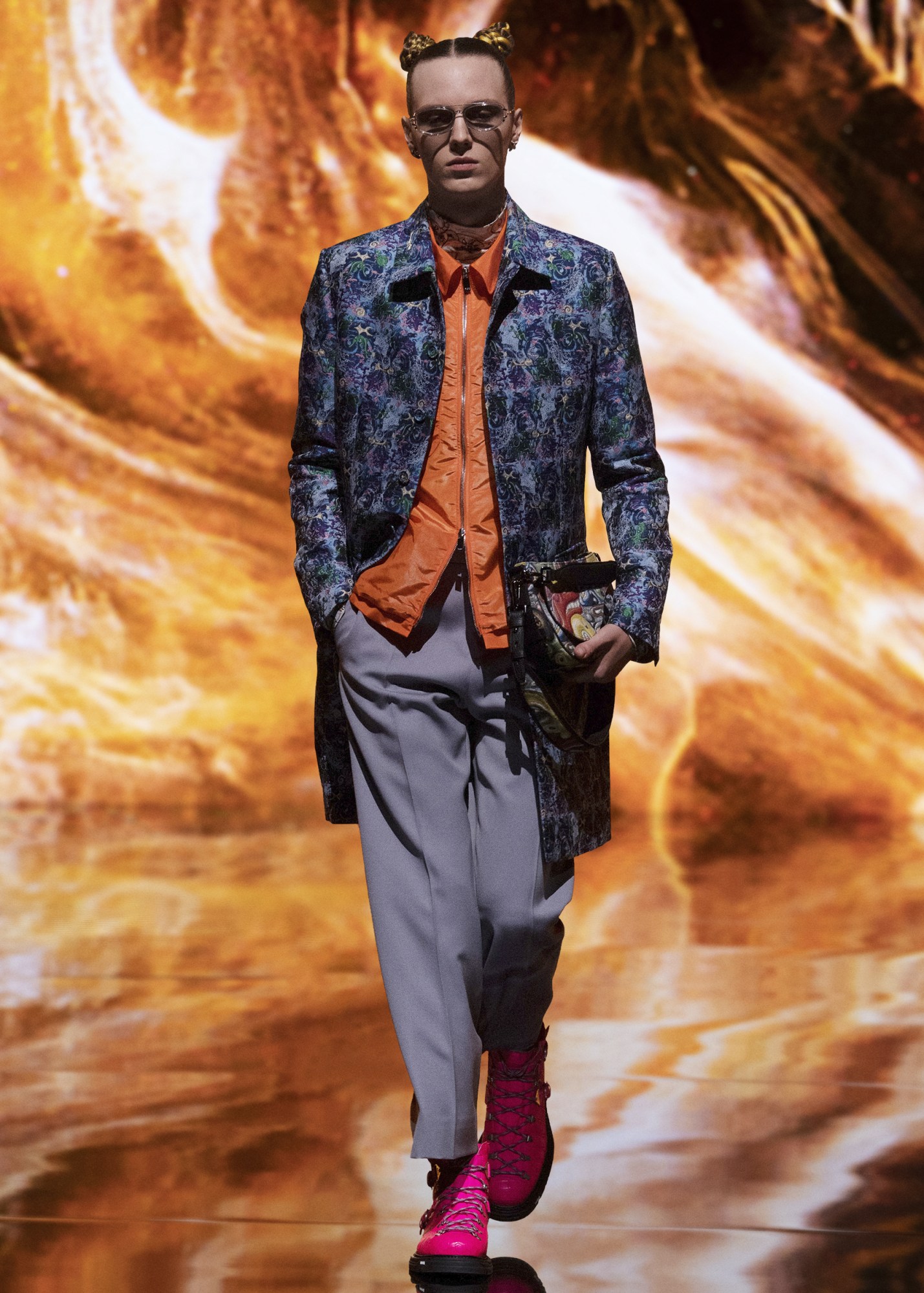 A model wearing Dior Men's Fall 2021 collection