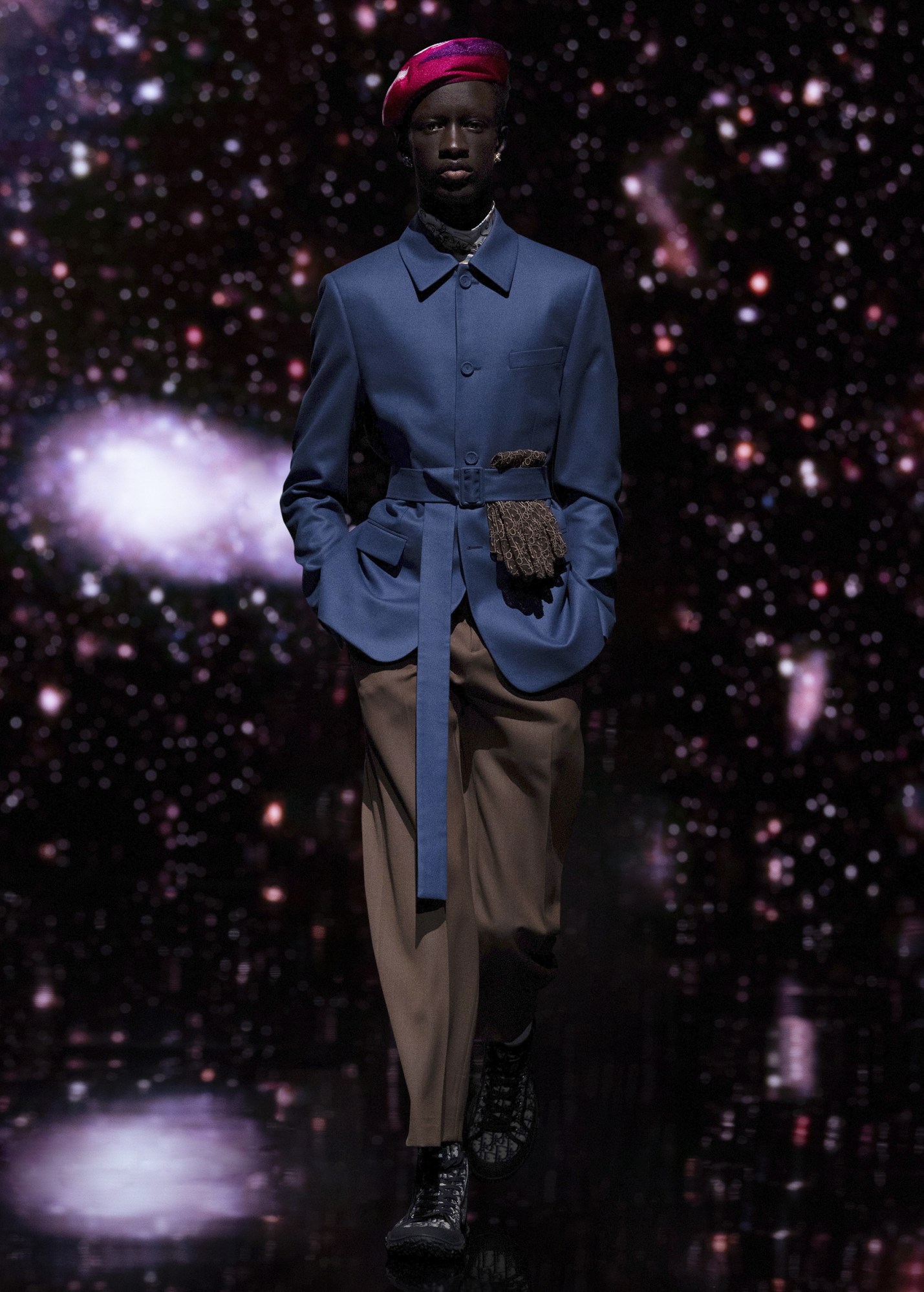 A model wearing Dior Men's Fall 2021 collection