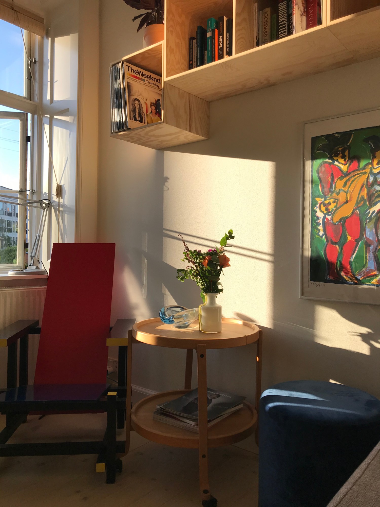 a room in copenhagen in the sunlight