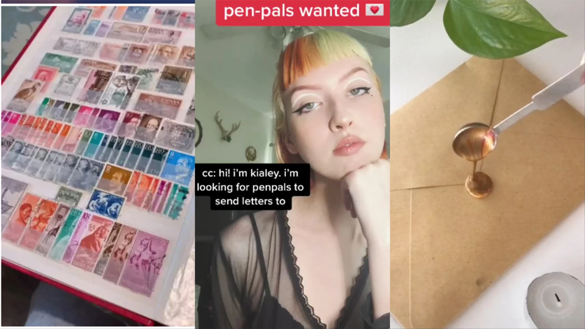 pen pals on tiktok collage