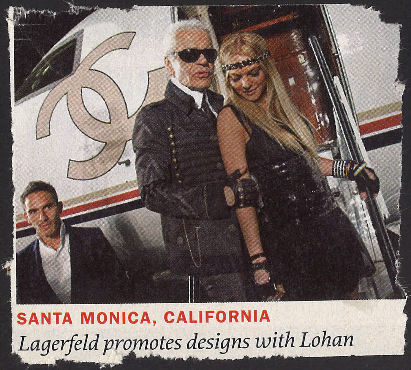 karl lagerfeld with lindsay lohan