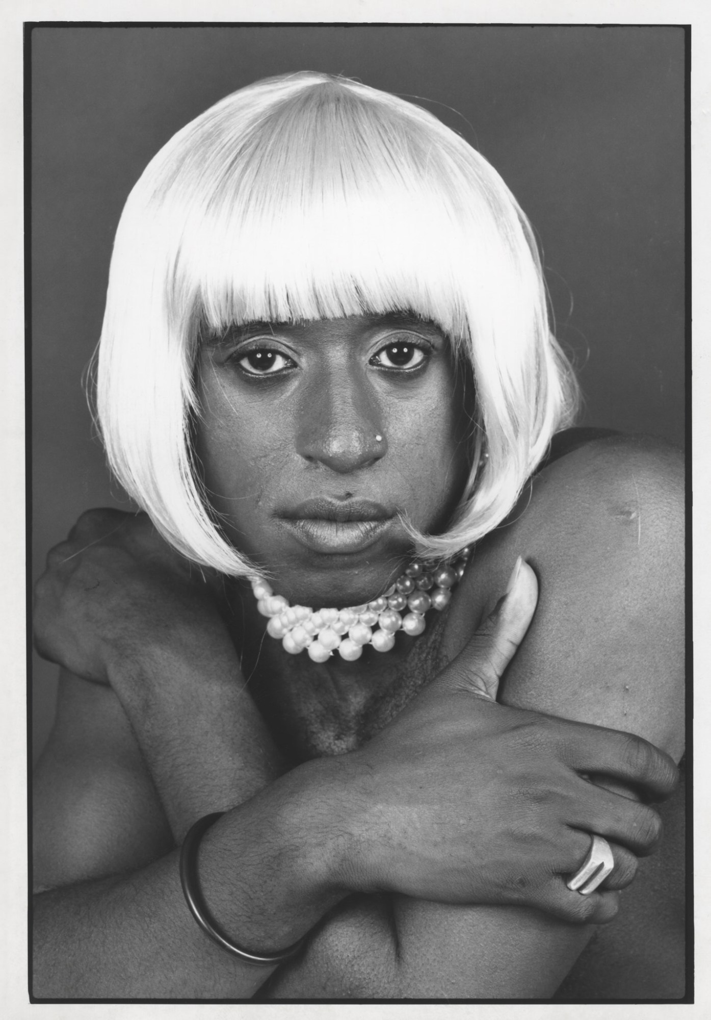 Self Portrait in Blong Wig, 1993