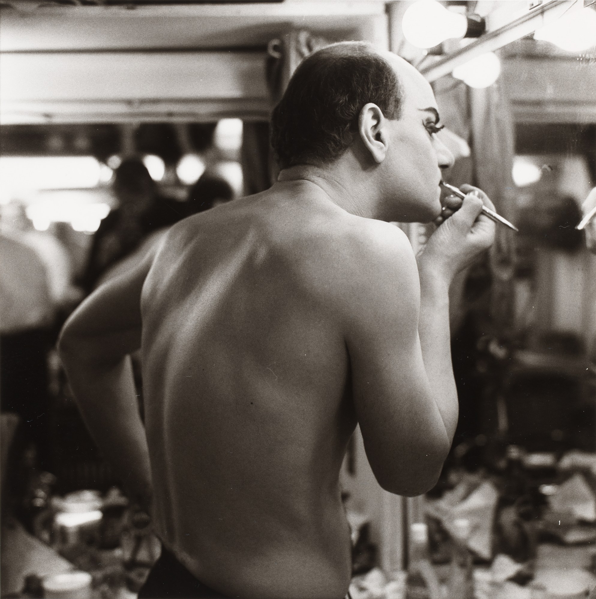 Charles Ludlam backstage at “Galas”, Ridiculous Theater Company, 1984 © 1987 The Peter Hujar Archive LLC, courtesy The Peter Hujar Archive and Maureen Paley, London