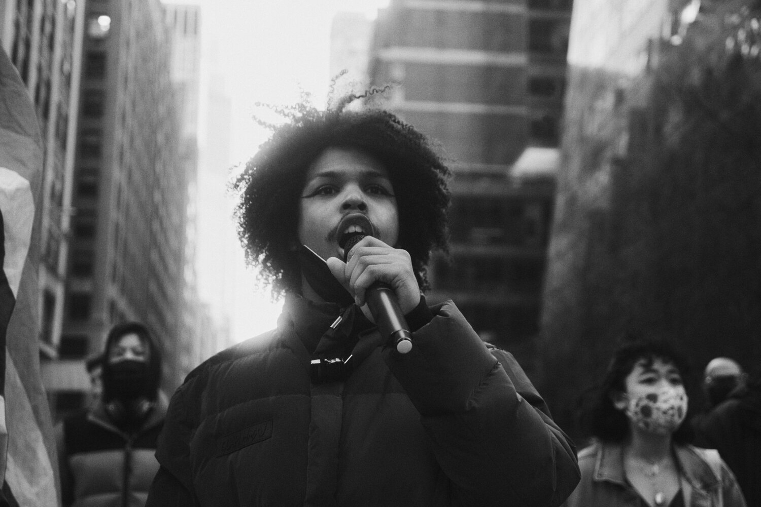 a protestor at a stonewall demonstration