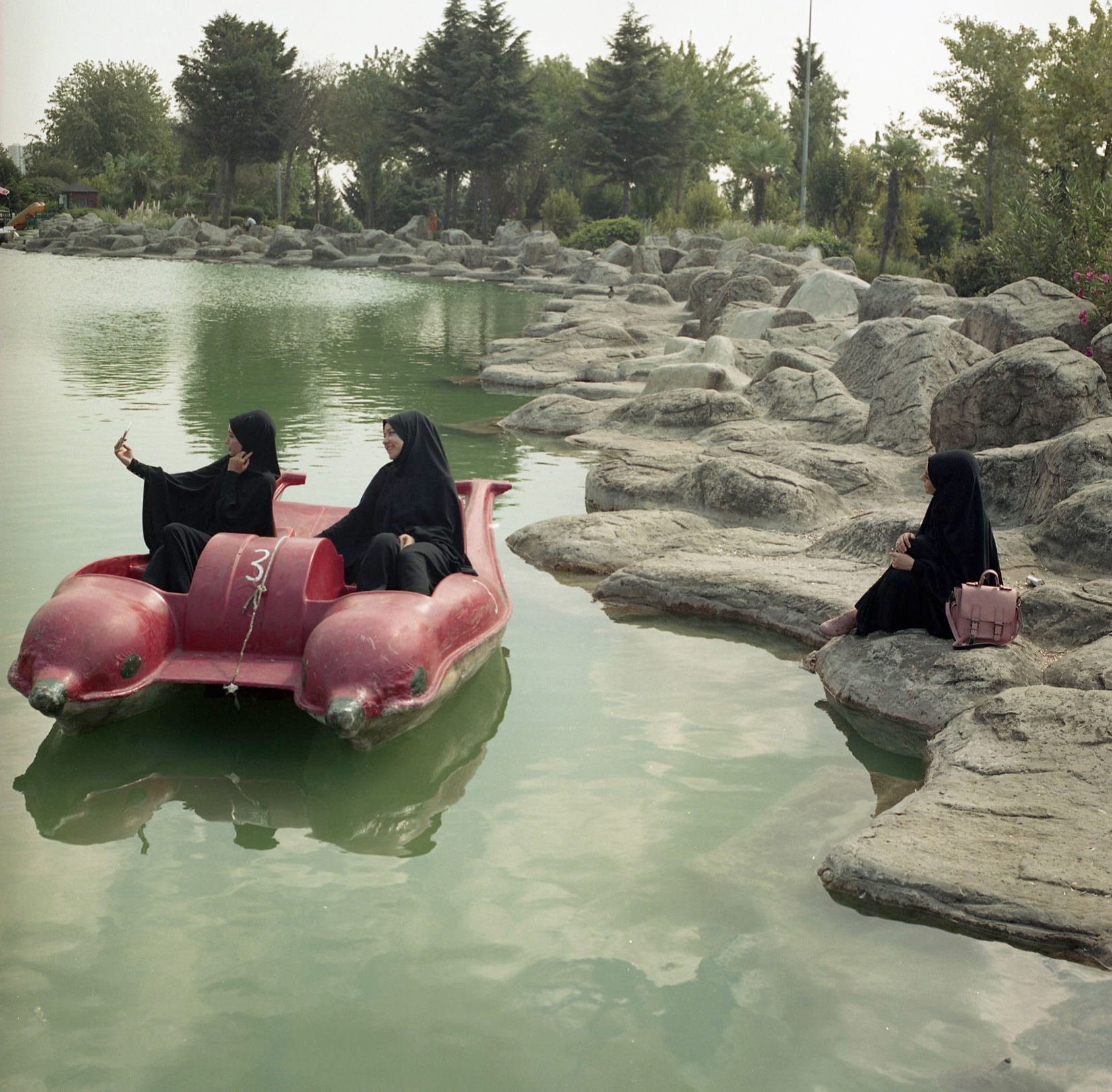 woman on a paddle boat in istanbul