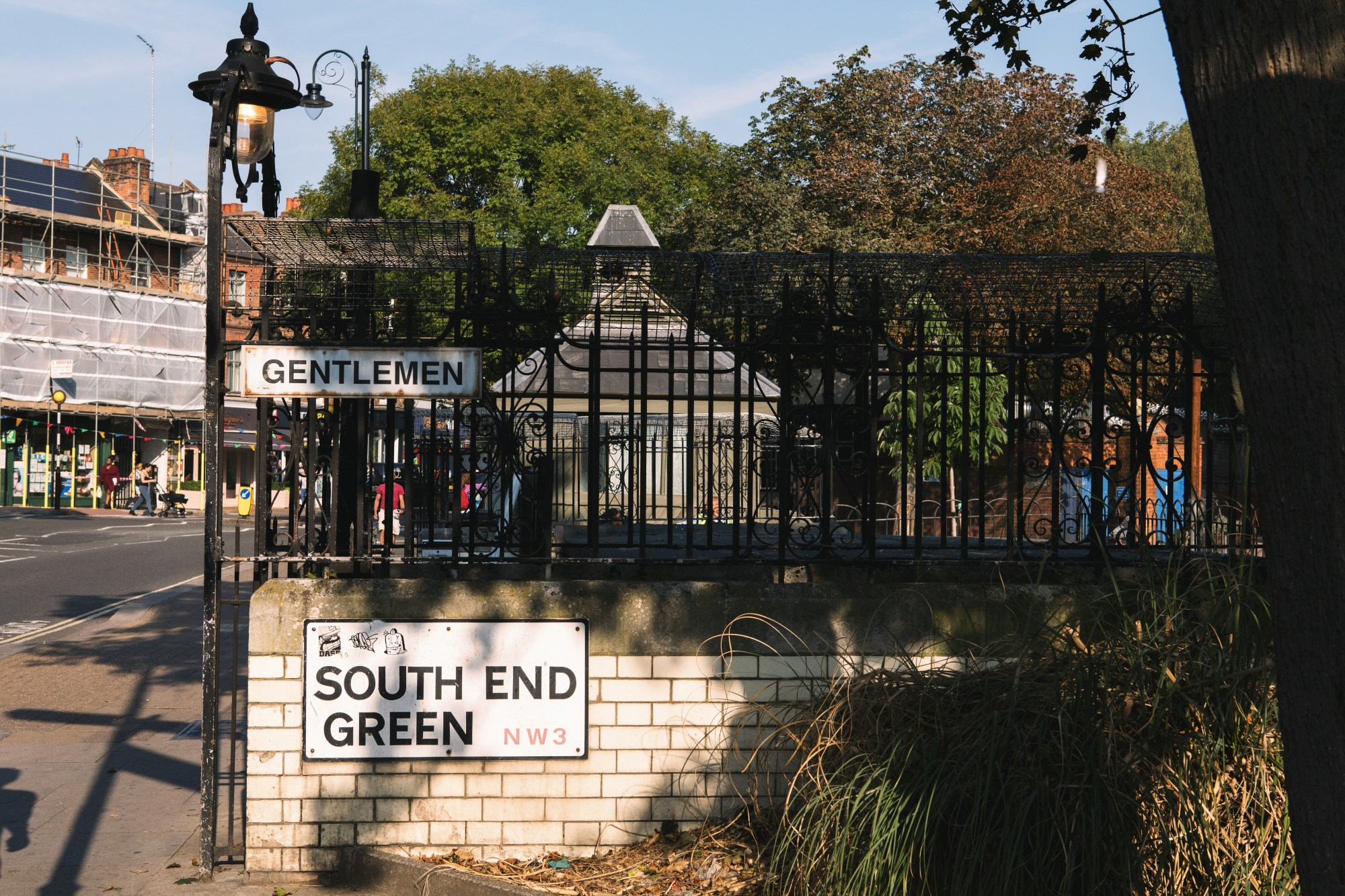 south end green public toilet entrance in london