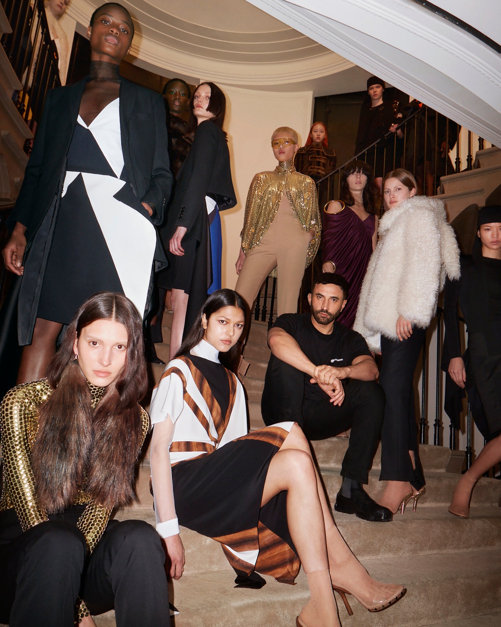 Riccardo Tisci and models at the Burberry Autumn_Winter 2021 Womenswear Presentation.jpg