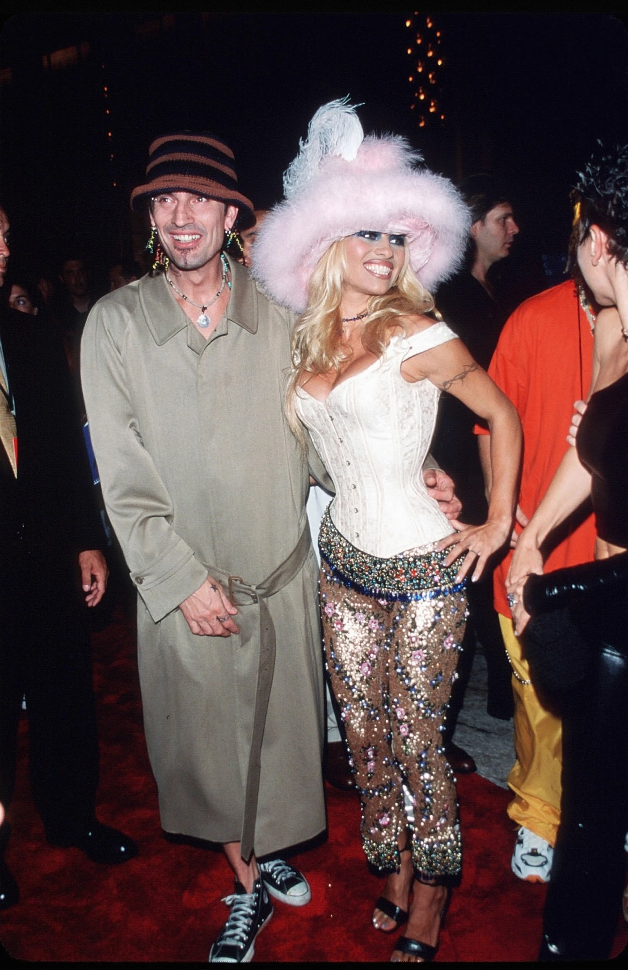 Pamela Anderson and Tommy Lee at the MTV VMAs 1999