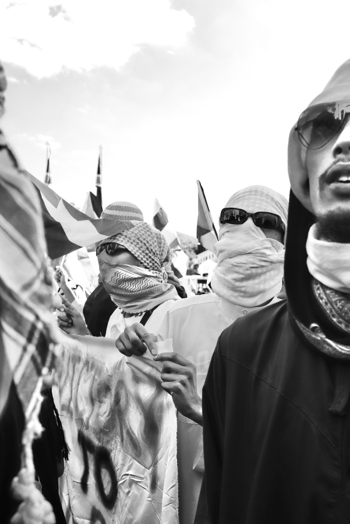 protestors in Cape Town