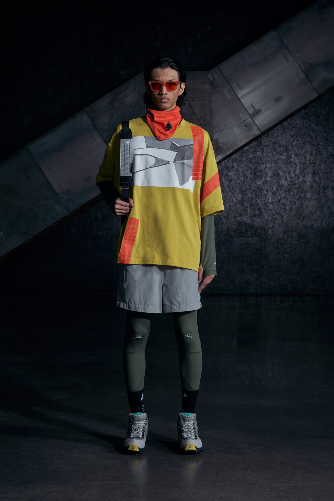 A model wearing a full look from A-Cold-Wall* SS22