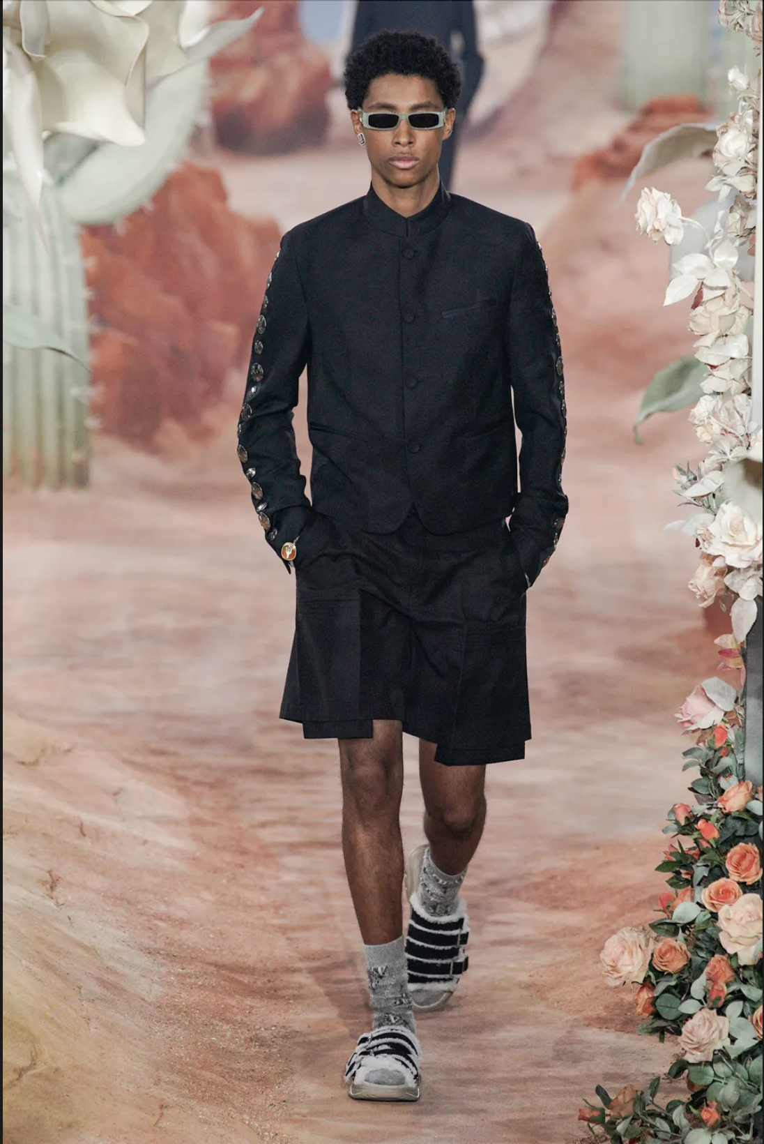 A model wearing a full look from Dior's S22 collection