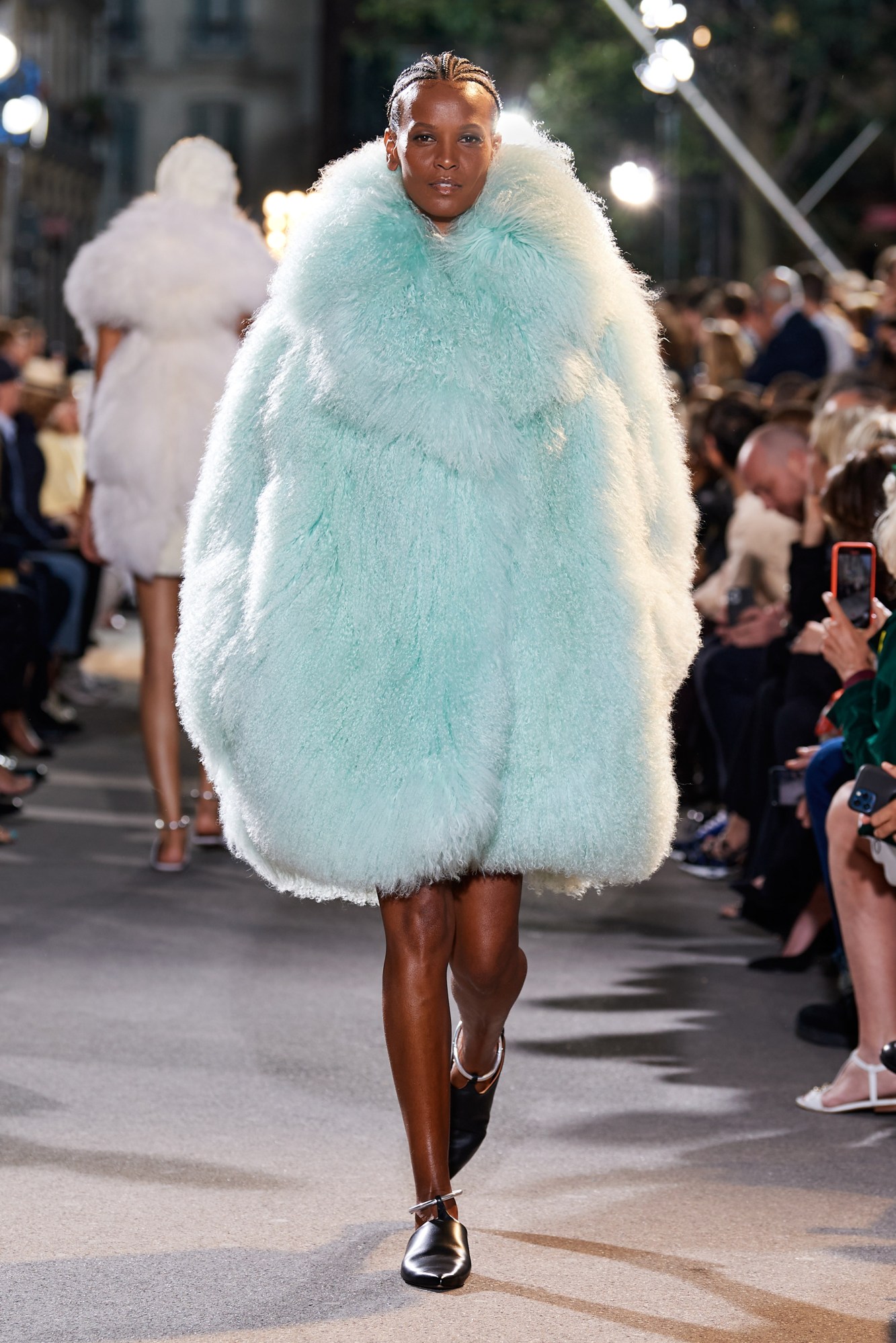 A model walking in Alaïa's SS22 show