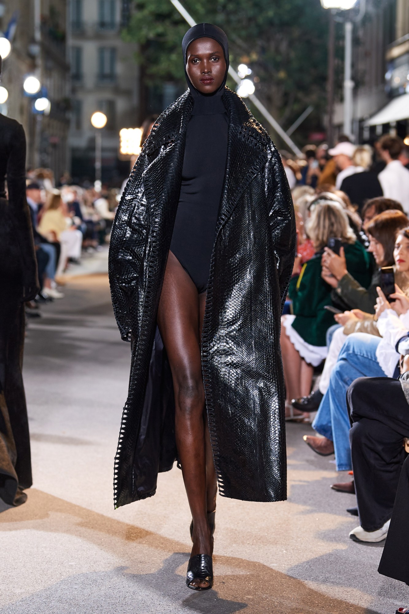 A model walking in Alaïa's SS22 show